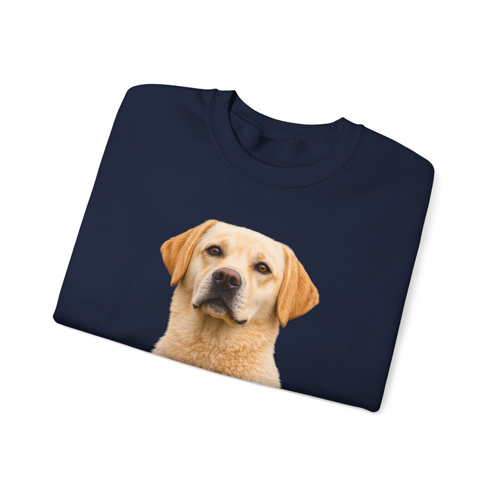Yellow Labrador Retriever Portrait Sweatshirt | Dog Face Crewneck