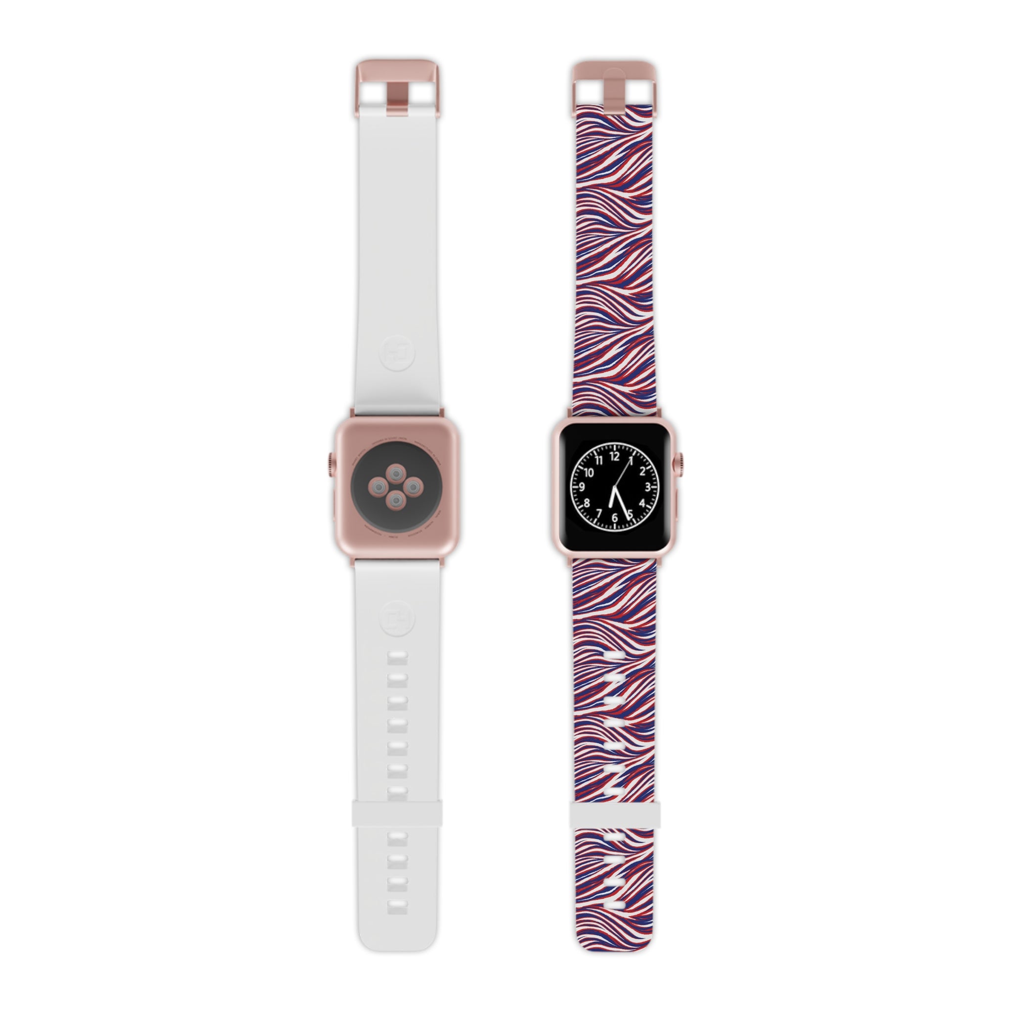 Apple Watch Band — Red, White & Blue Wavy Stripes (Patriotic Abstract)