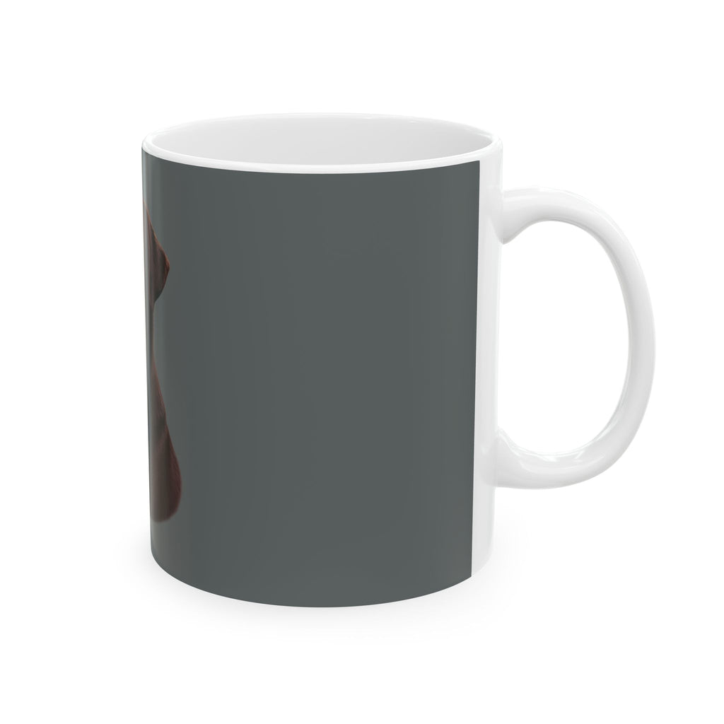 Chocolate Labrador Portrait Mug | Ceramic Dog Coffee Cup