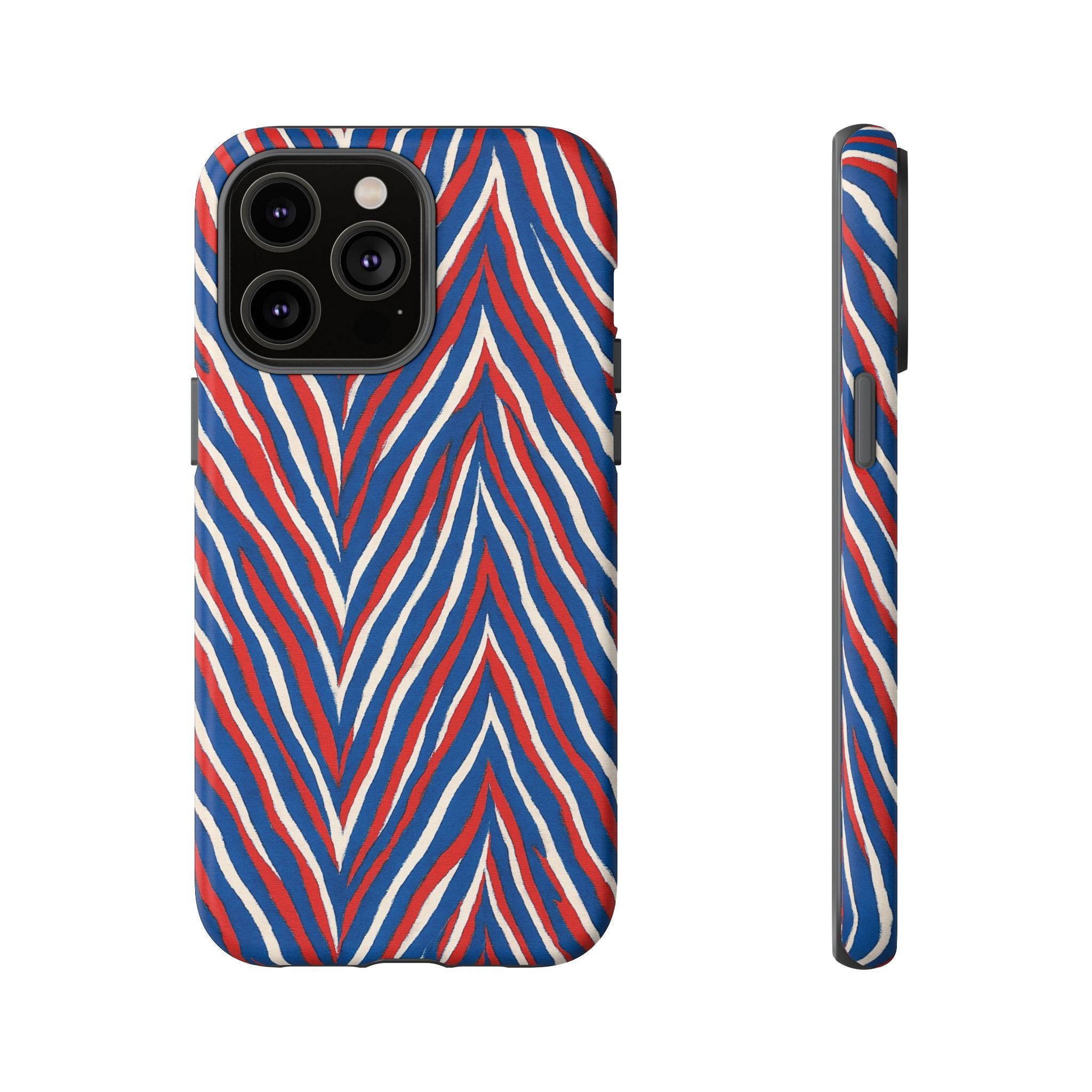 Red White Blue Zebra Stripe Tough Case | Patriotic Phone Cover