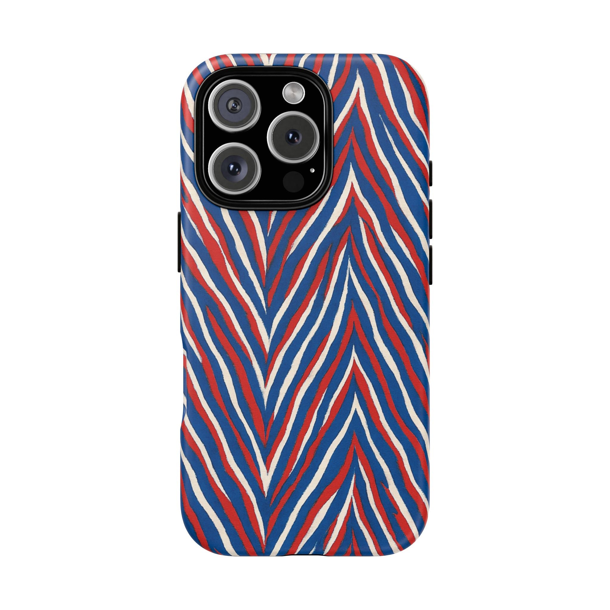 Red White Blue Zebra Stripe Tough Case | Patriotic Phone Cover
