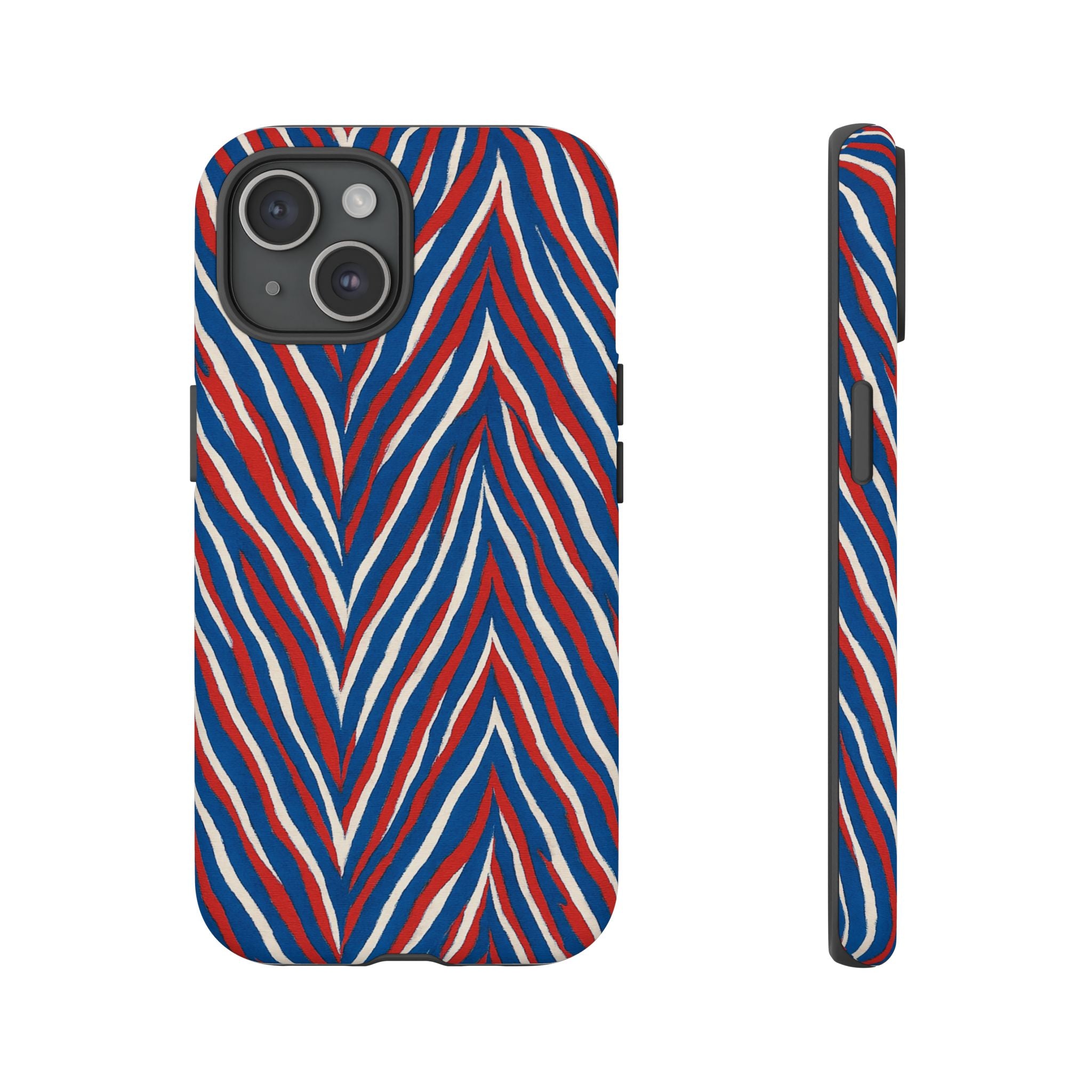 Red White Blue Zebra Stripe Tough Case | Patriotic Phone Cover