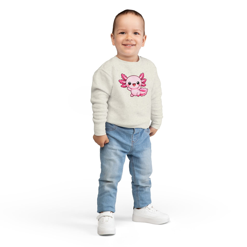 Pink Axolotl Toddler Sweatshirt | Cute Sea Creature Kids Top