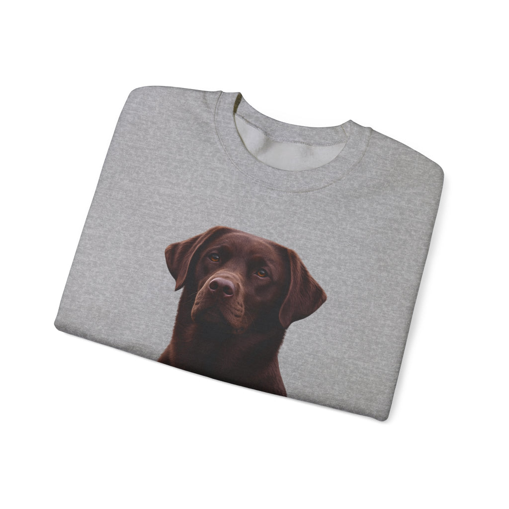 Chocolate Labrador Portrait Sweatshirt | Dog Face Crewneck