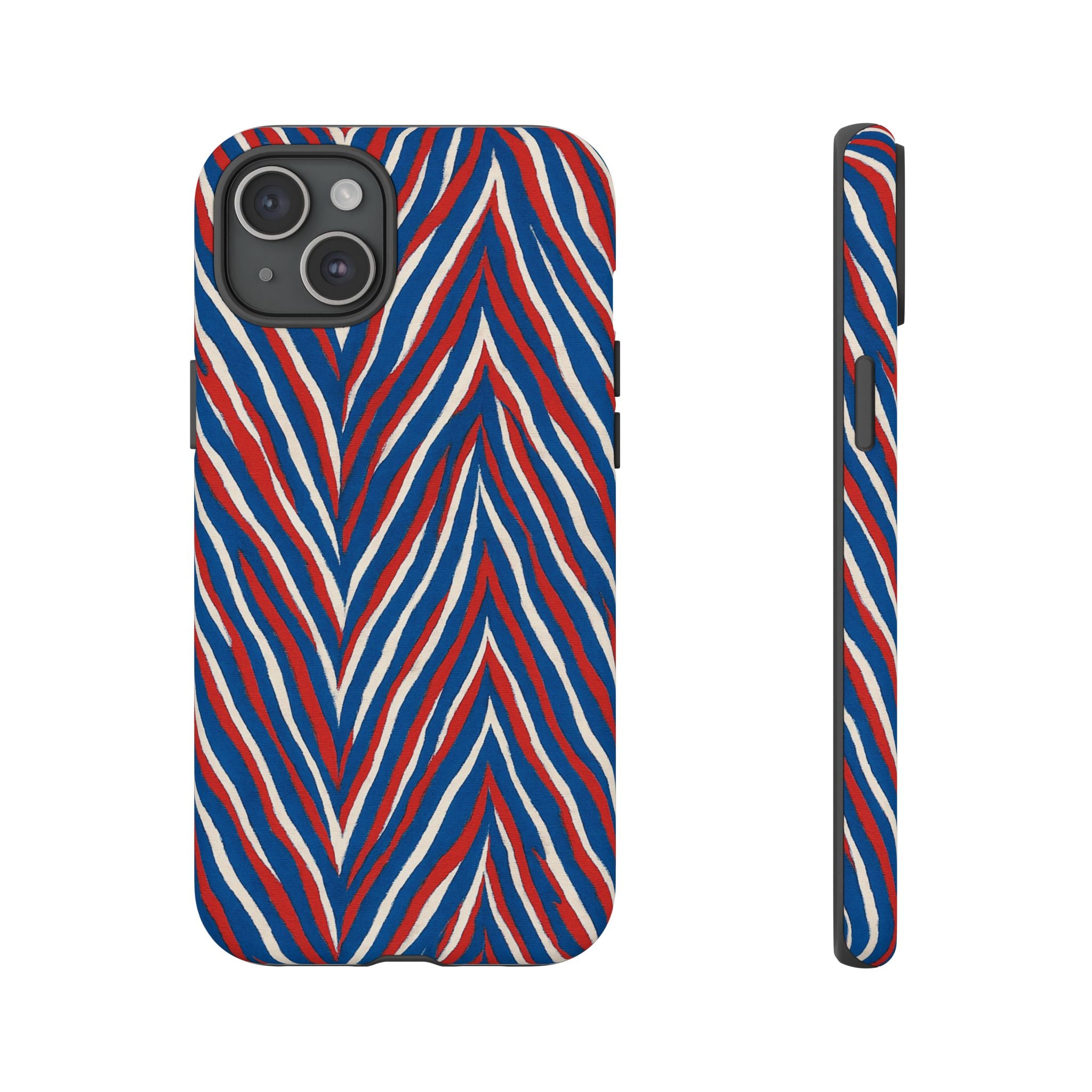 Red White Blue Zebra Stripe Tough Case | Patriotic Phone Cover
