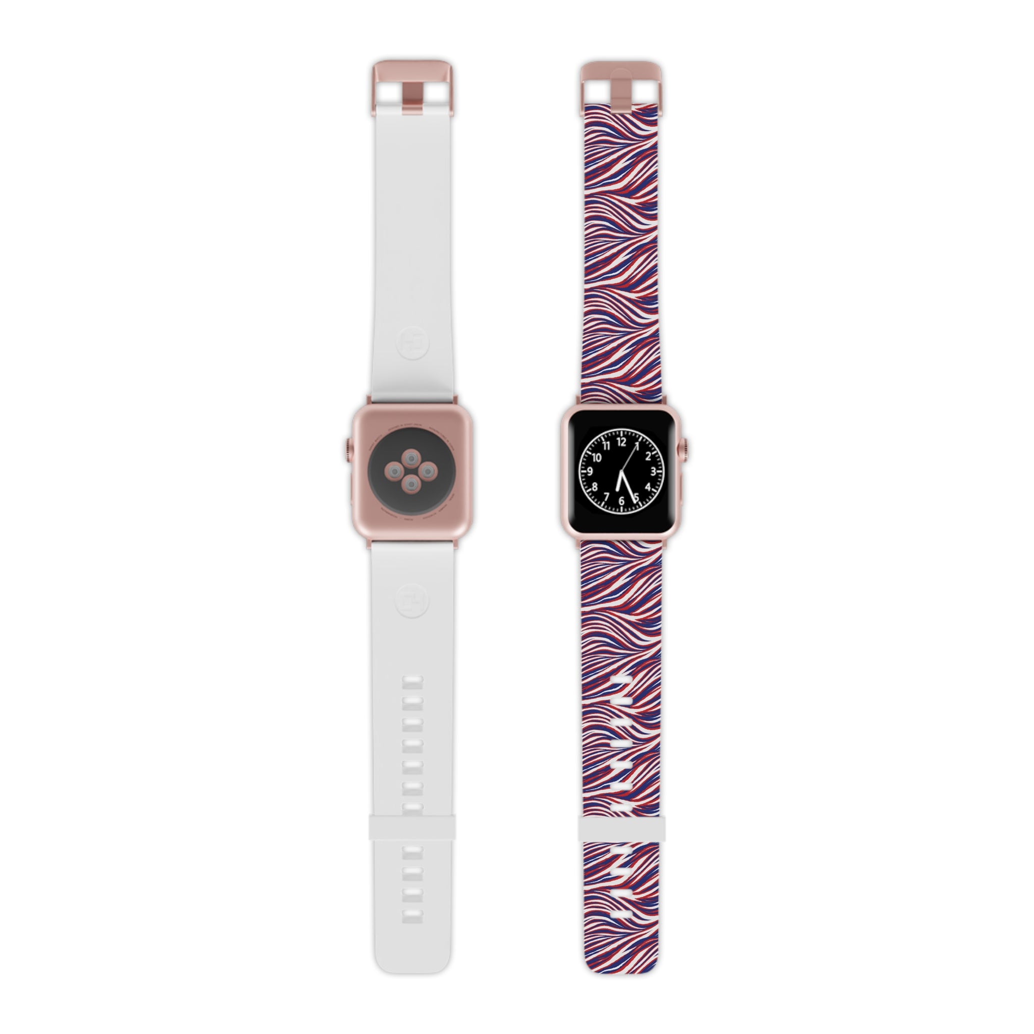 Apple Watch Band — Red, White & Blue Wavy Stripes (Patriotic Abstract)
