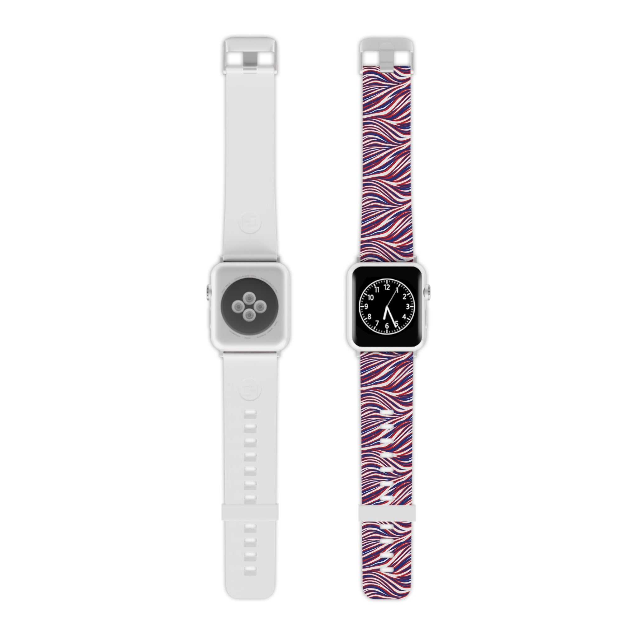 Apple Watch Band — Red, White & Blue Wavy Stripes (Patriotic Abstract)