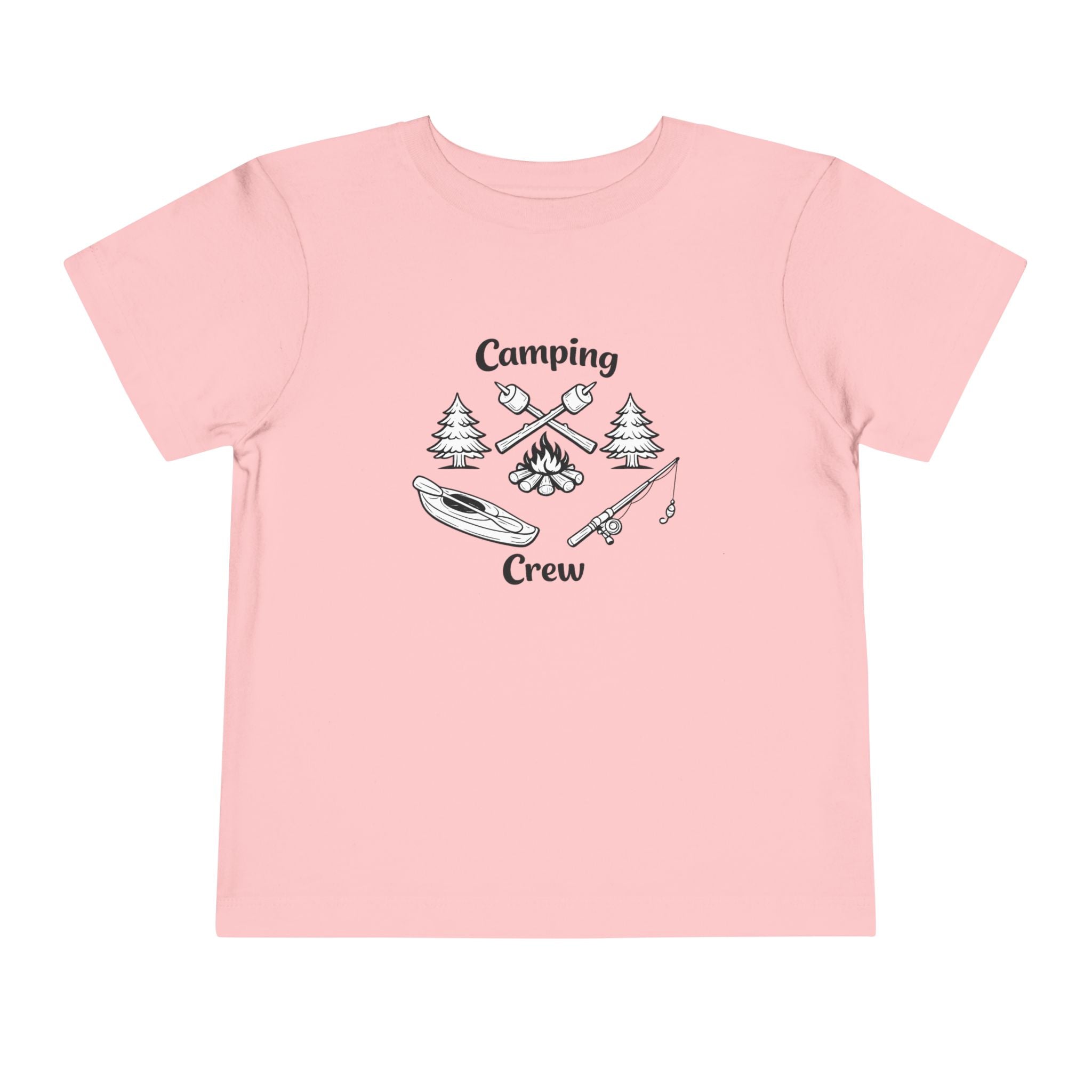 Camping Crew Toddler Tee | Kids Outdoor Camping Shirt, Kayak Fishing Bonfire Design