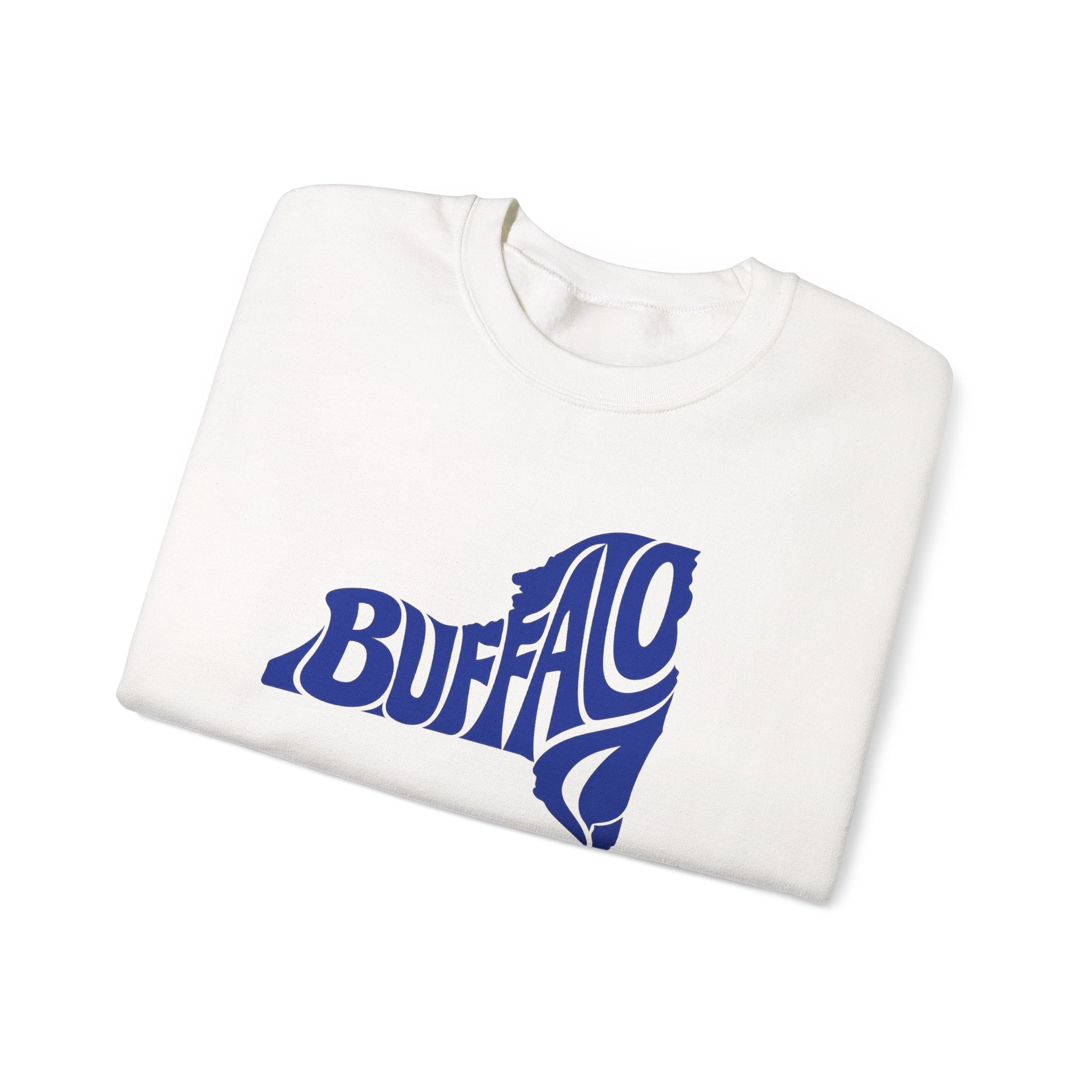 There's Only One NY team Buffalo outline script Crewneck | NY map sweatshirt