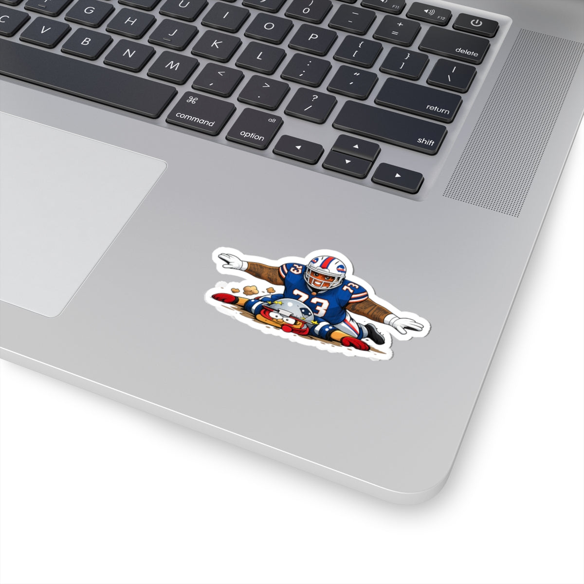 Look Mom No Hands Cartoon Football Tackle Sticker | Kiss-Cut Sticker