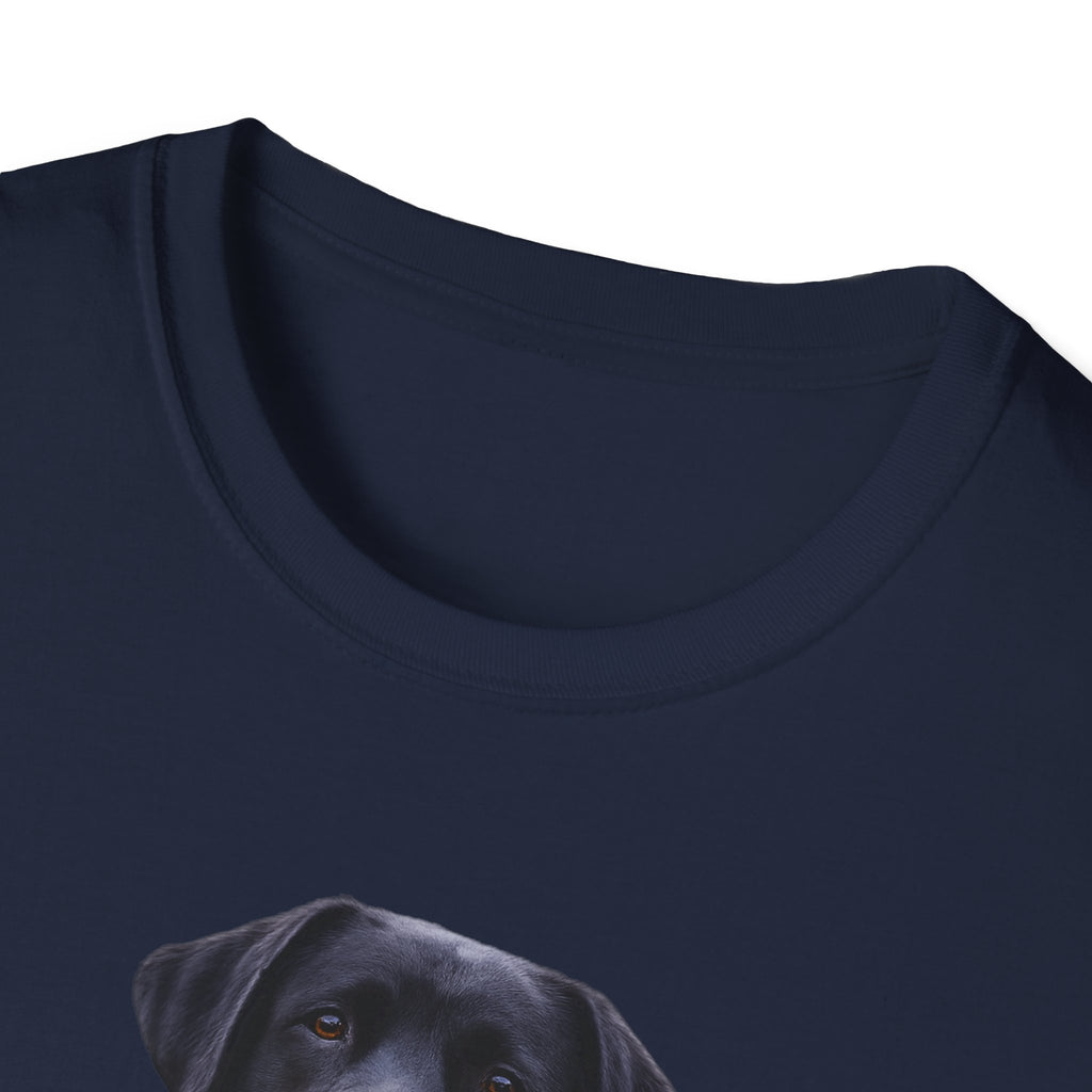 Black Labrador Wrapped in American Flag T-Shirt | Patriotic Dog Tee