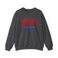 Mafia Forever Crewneck Sweatshirt | Retro Script Logo, White Pullover