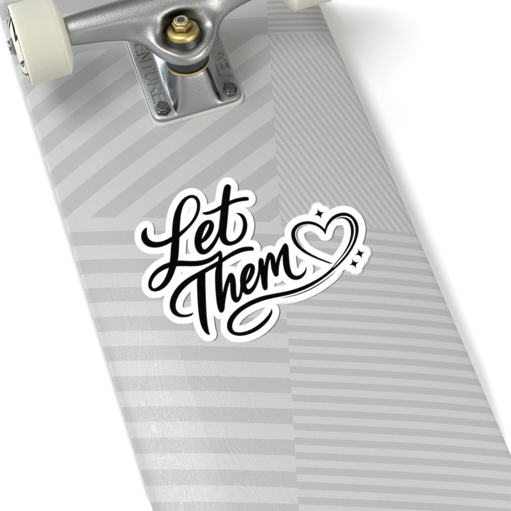 Let Them Script Heart sticker | Kiss-Cut Sticker