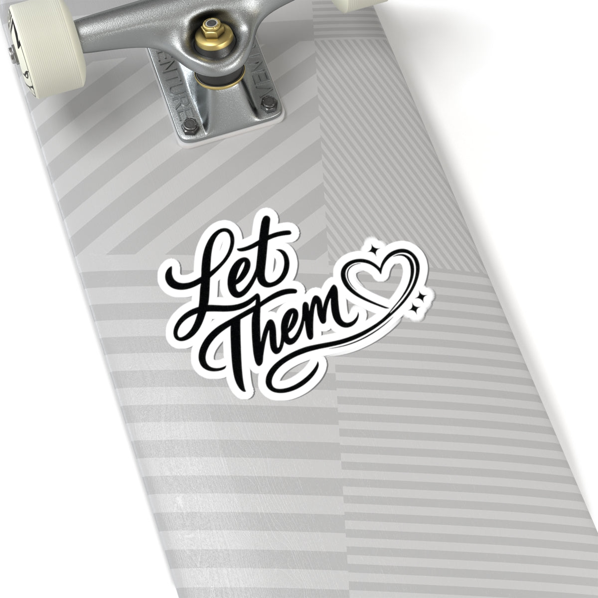 Let Them Script Heart sticker | Kiss-Cut Sticker