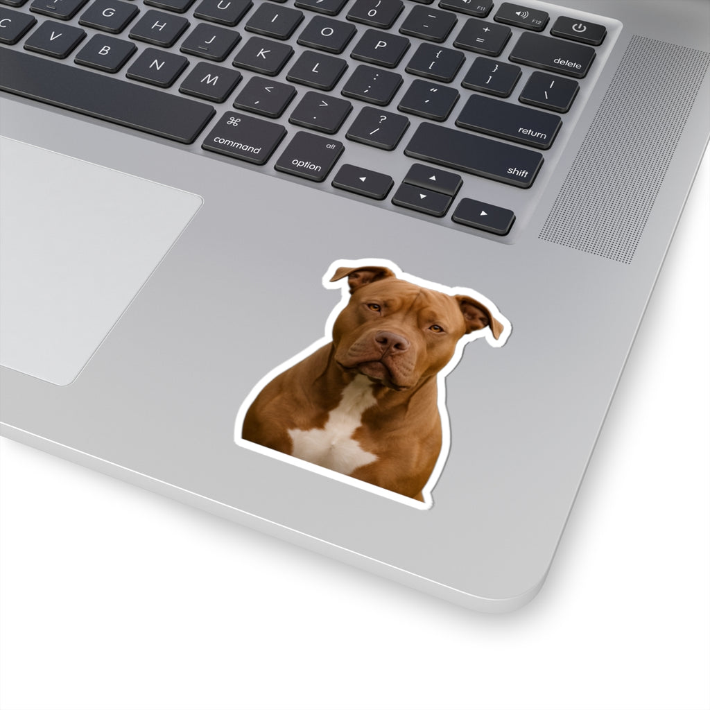 Pitbull Sticker | Kiss-Cut Dog Sticker, Vinyl Laptop Decal