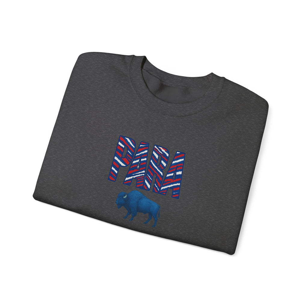 PARA buffalo graphic Sweatshirt | striped text buffalo silhouette