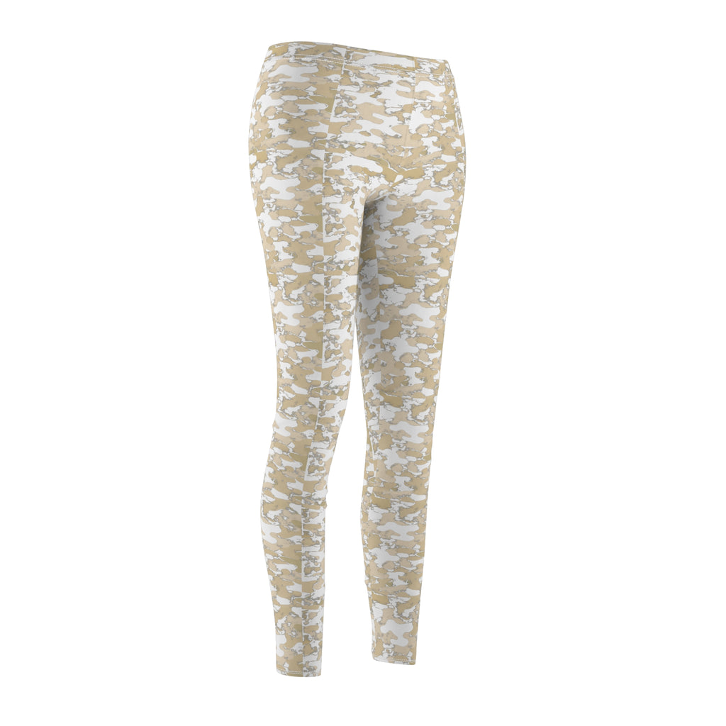Neutral Camo Leggings Casual Leggings | All-Over Print