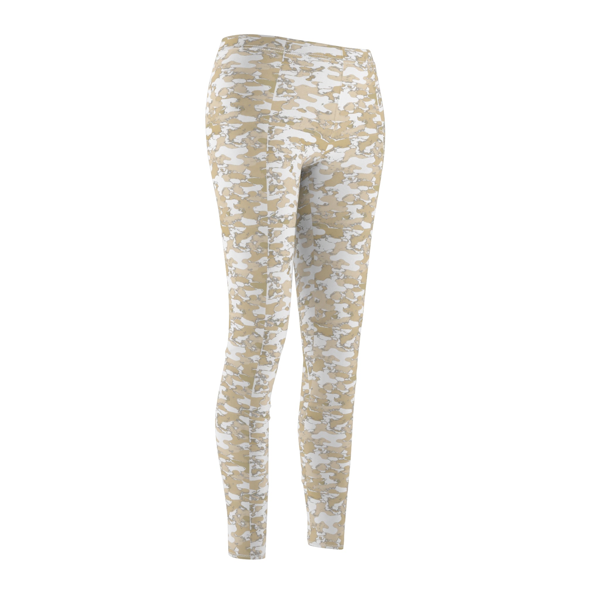Neutral Camo Leggings Casual Leggings | All-Over Print