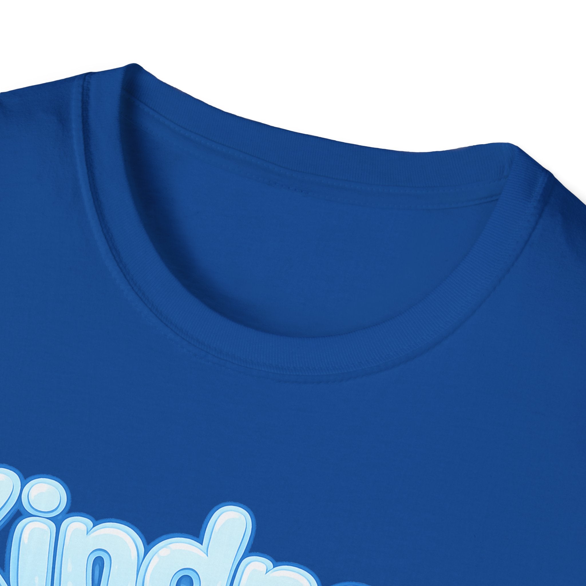 Kindness bubble text T-Shirt | Positive message, pastel blue lettering