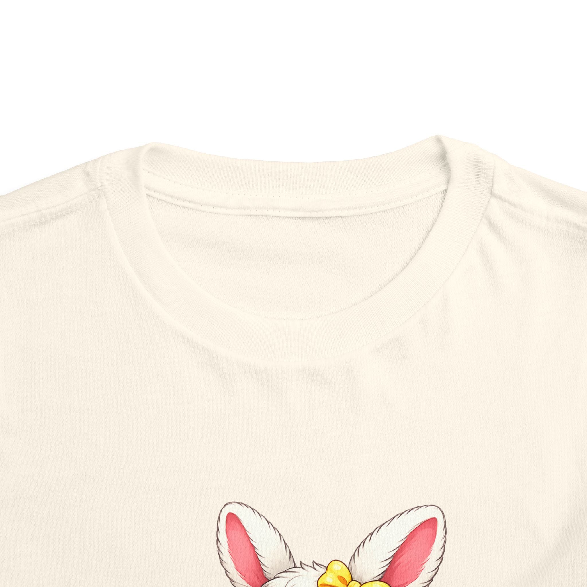 Easter Bunny Toddler Tee — Cute Baby Bunny with Easter Eggs