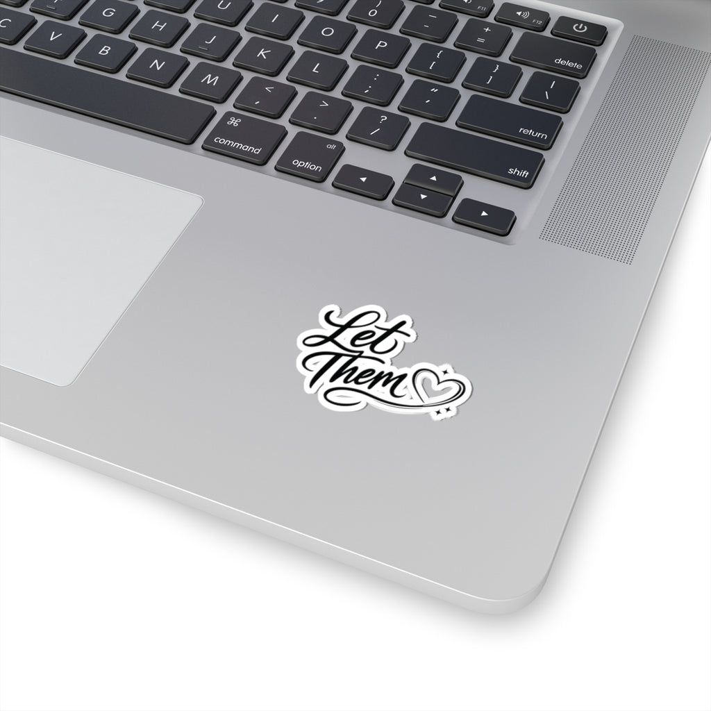 Let Them Script Heart sticker | Kiss-Cut Sticker