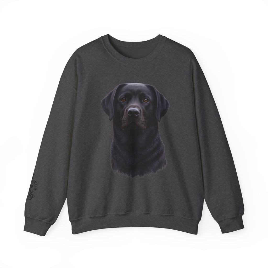 Black Labrador Portrait Sweatshirt | Dog Face Crewneck