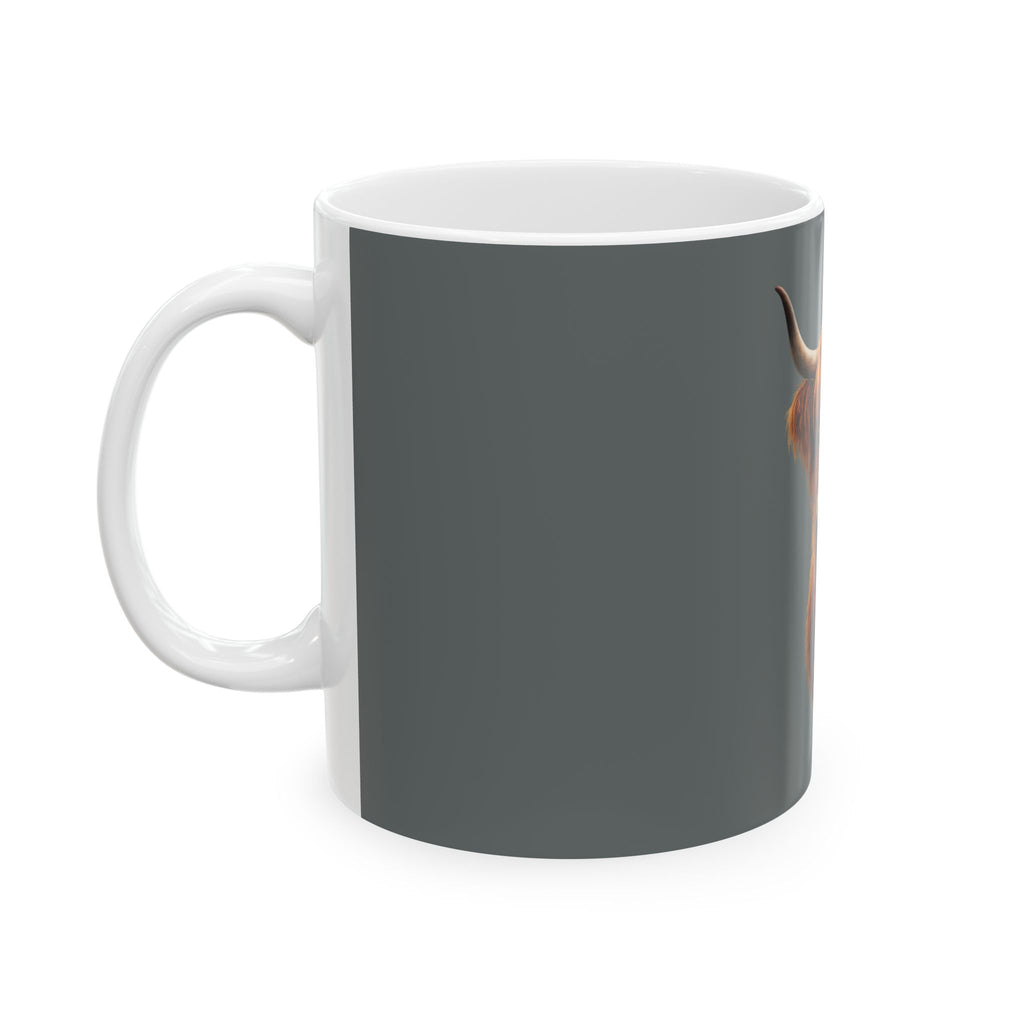 Highland Cow Head Mug | Ceramic Coffee Mug