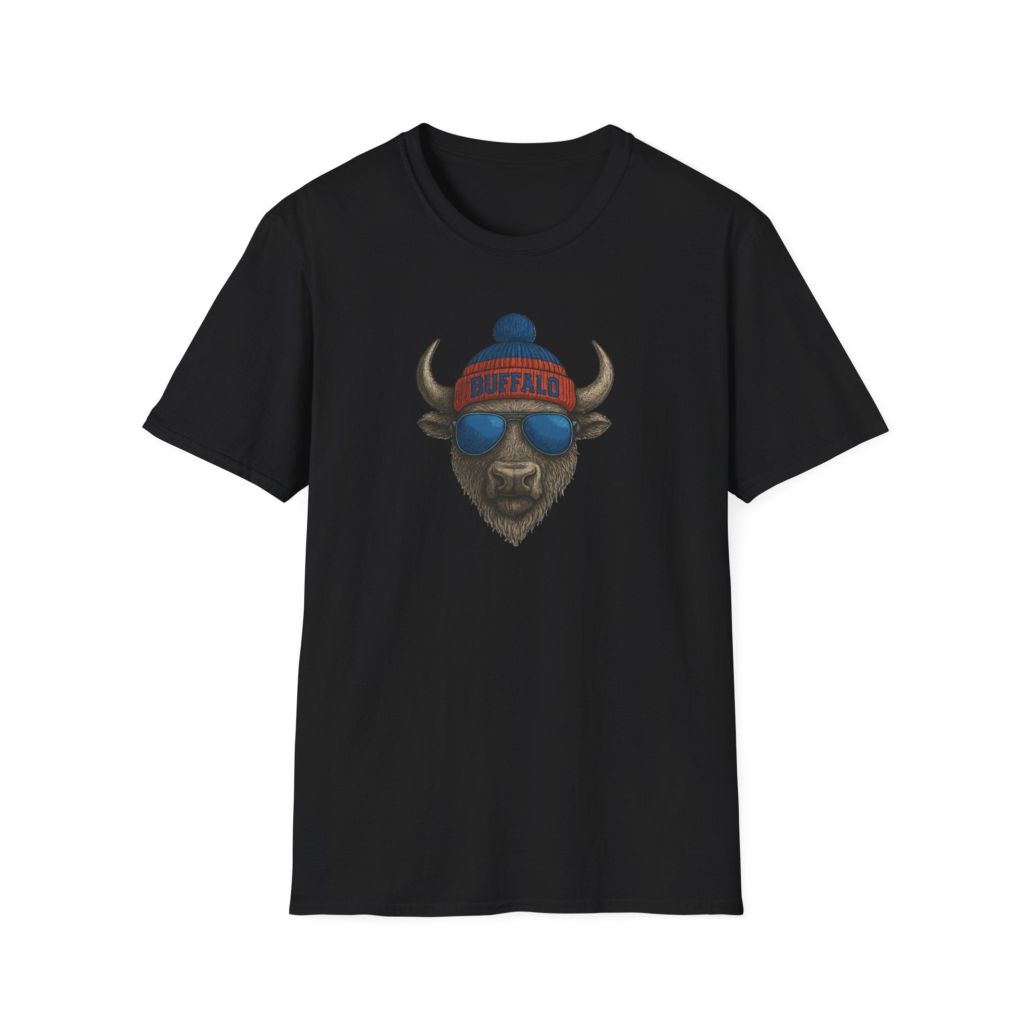 Buffalo with Beanie and Sunglasses T-Shirt