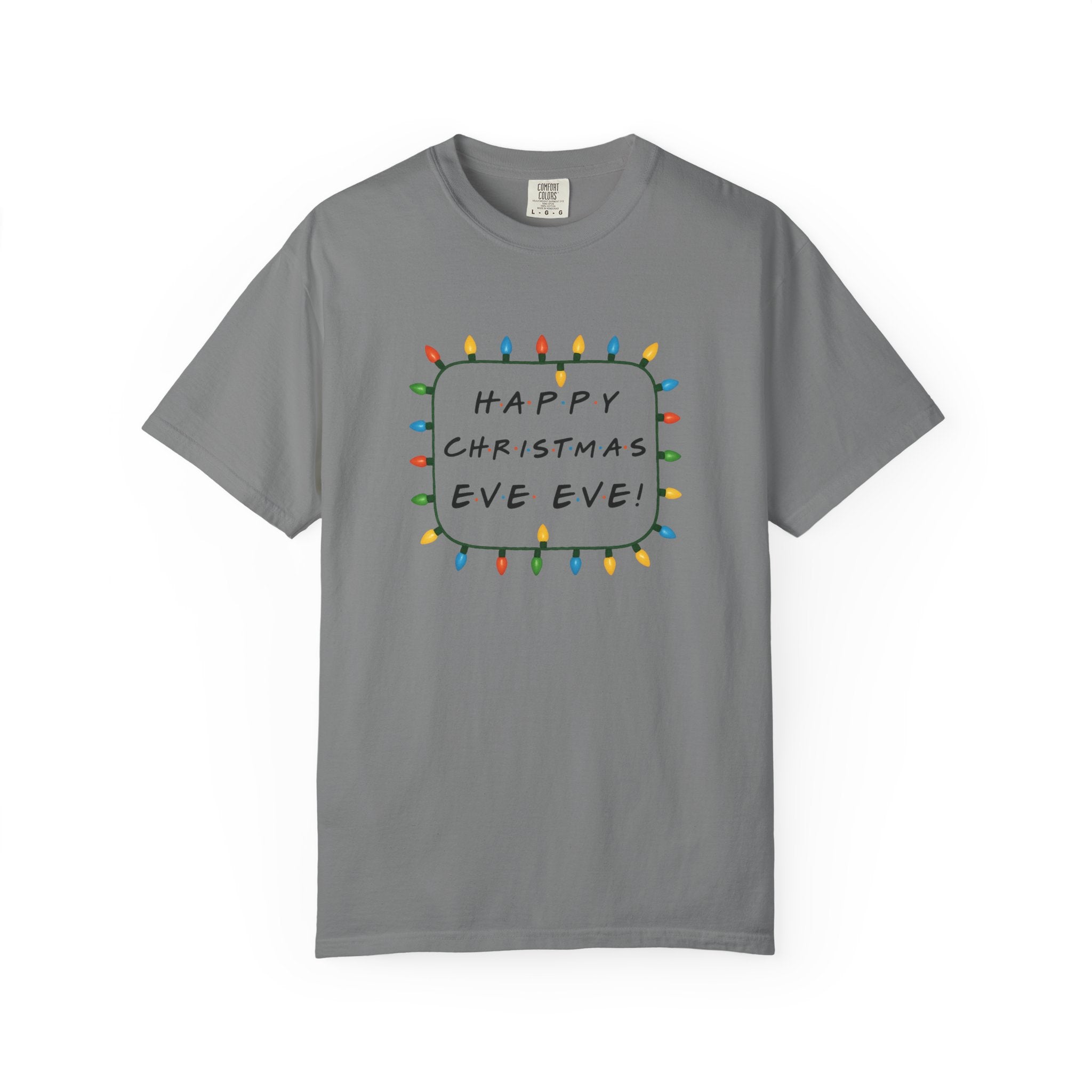 Happy Christmas Eve Eve T-Shirt | Christmas Lights Holiday Tee