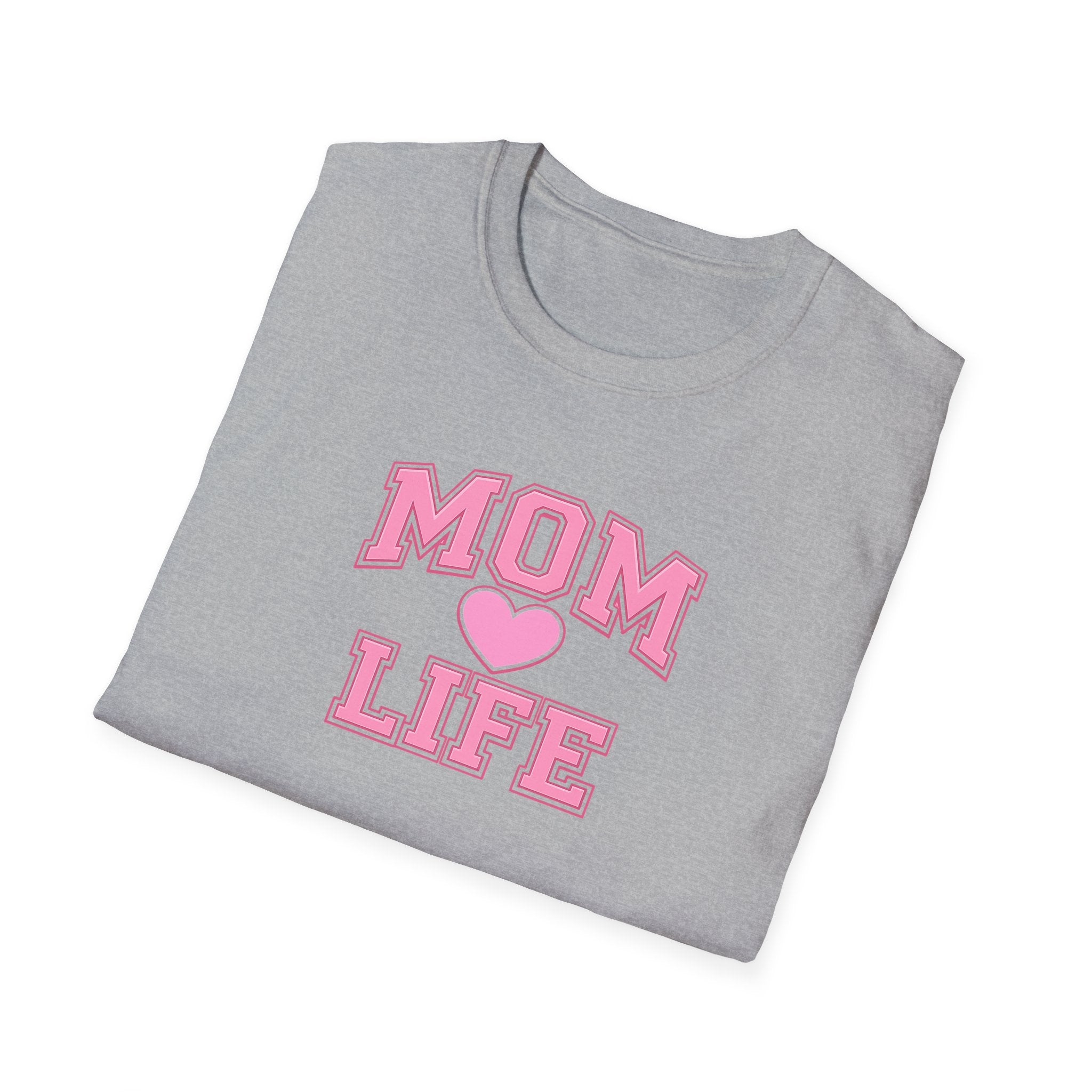 Mom Life Tee — Pink Retro Mom Heart T-Shirt
