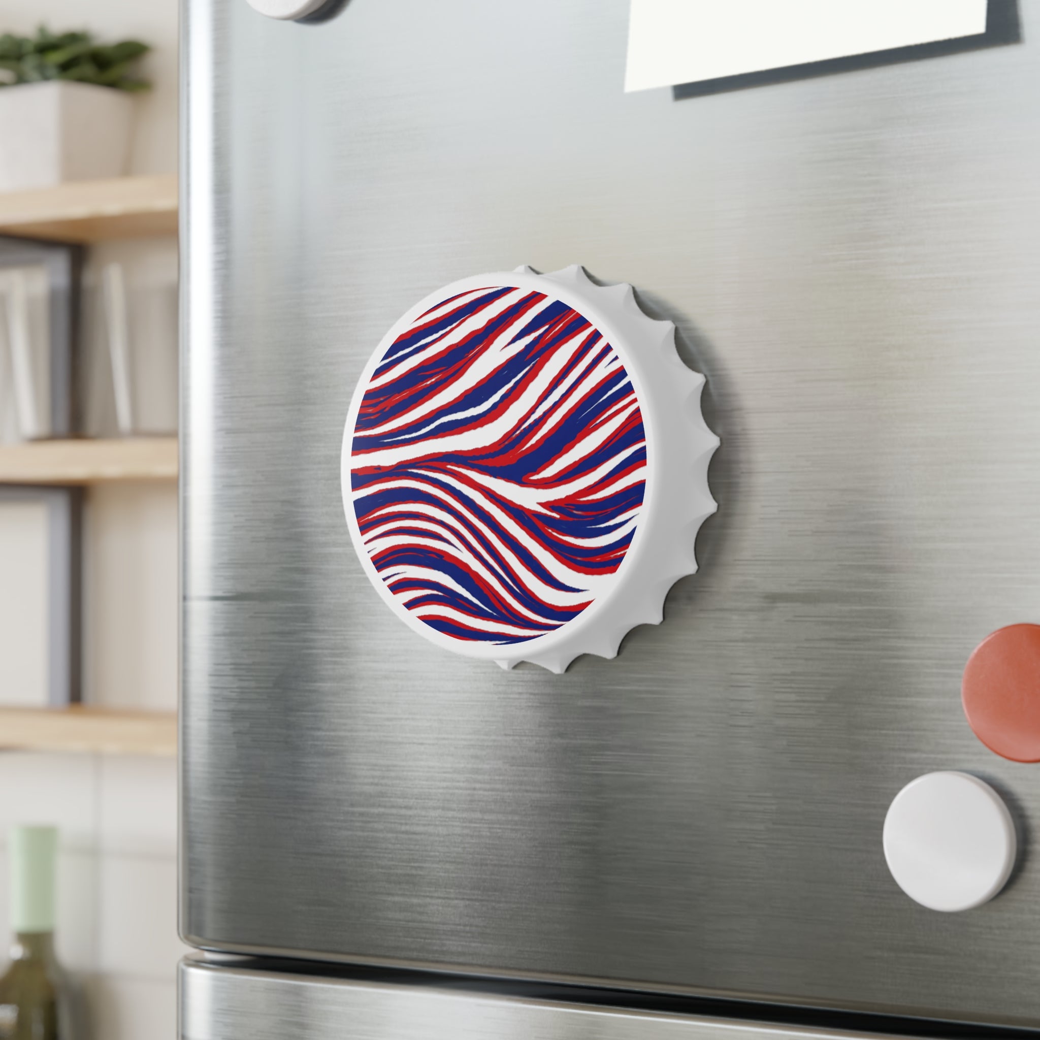 Buffalo Red White and Blue Bottle Opener | Football Bottle Opener