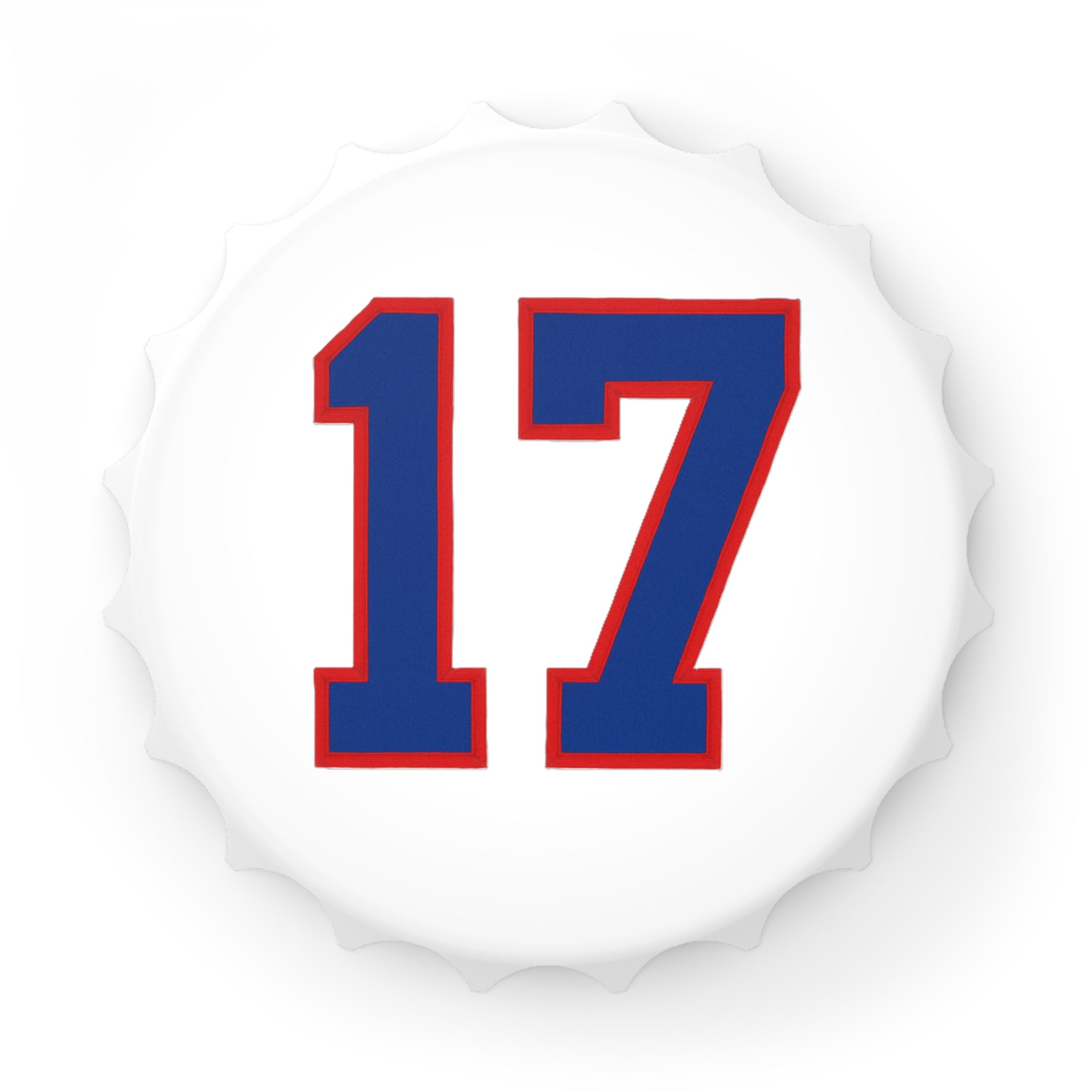 Buffalo Number 17 Bottle Opener | Sports Jersey Style