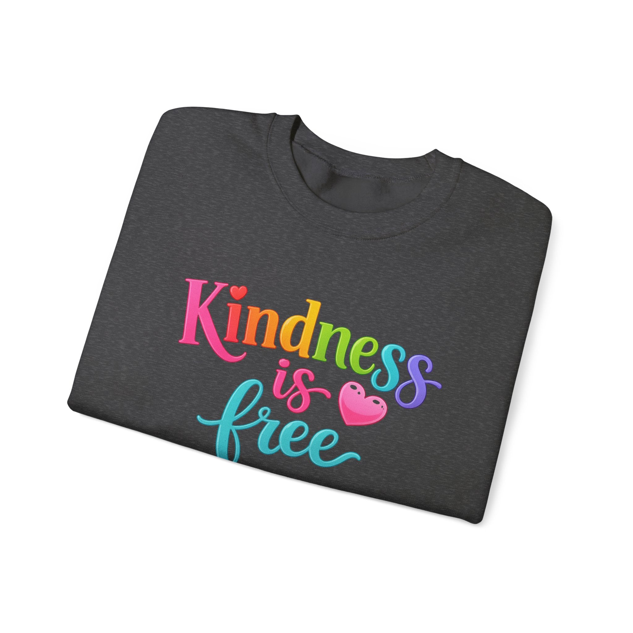Kindness is Free sweatshirt | Crewneck, Rainbow Script