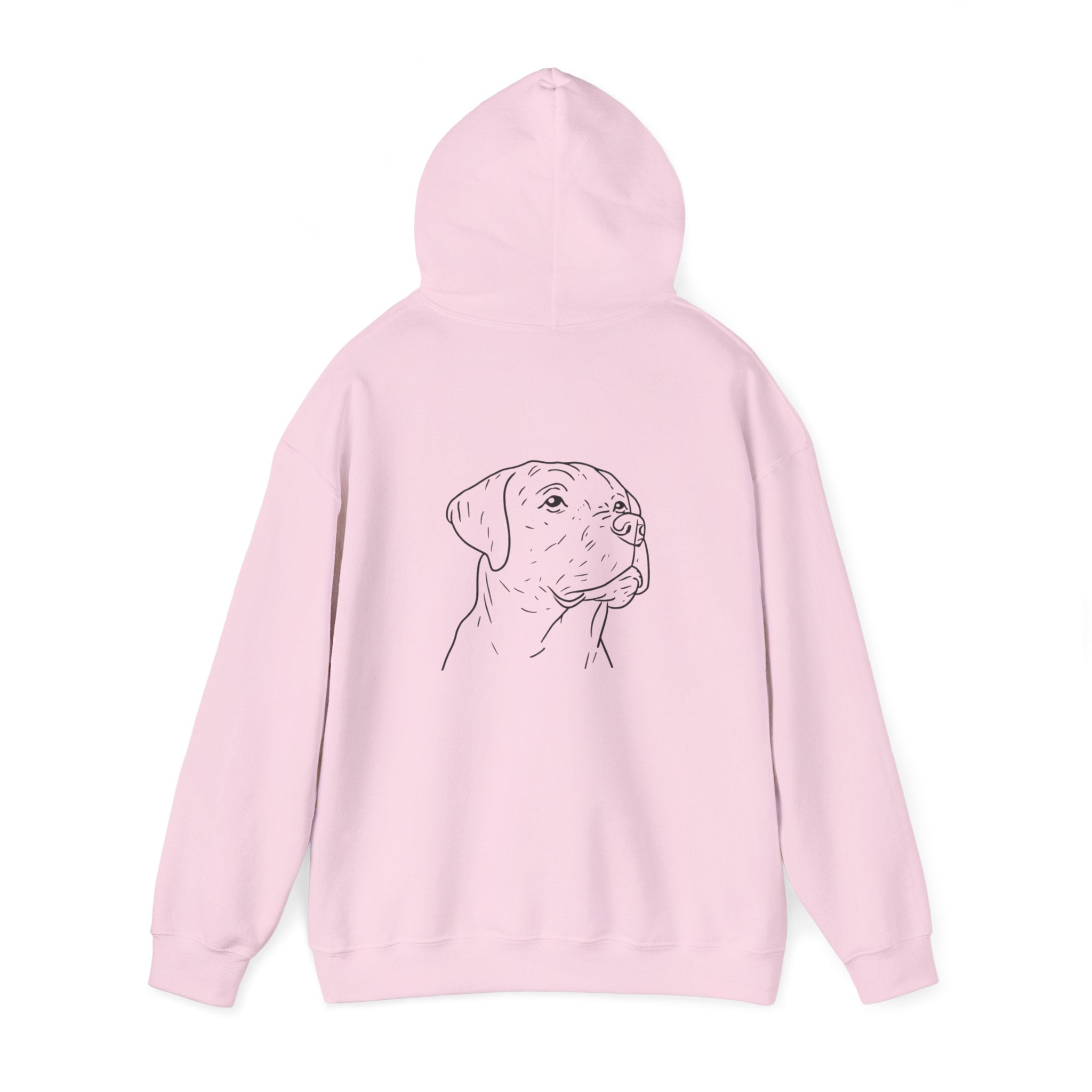 Labrador Retriever Line Art Hoodie | Minimal Dog Portrait, Small Chest Logo