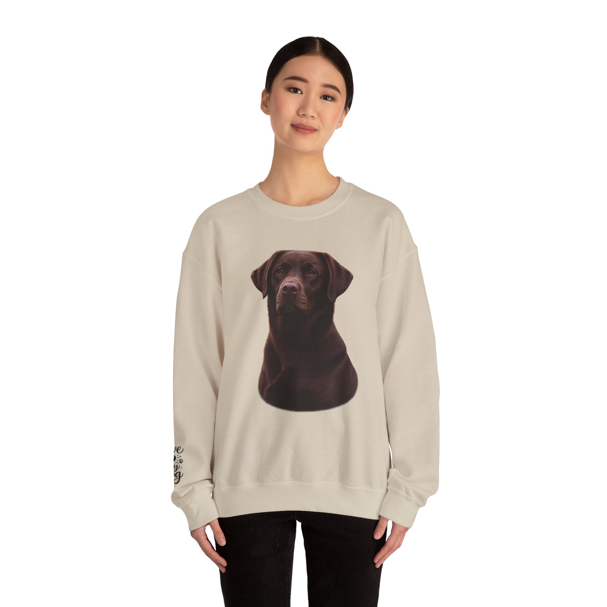Chocolate Labrador Portrait Sweatshirt | Dog Face Crewneck