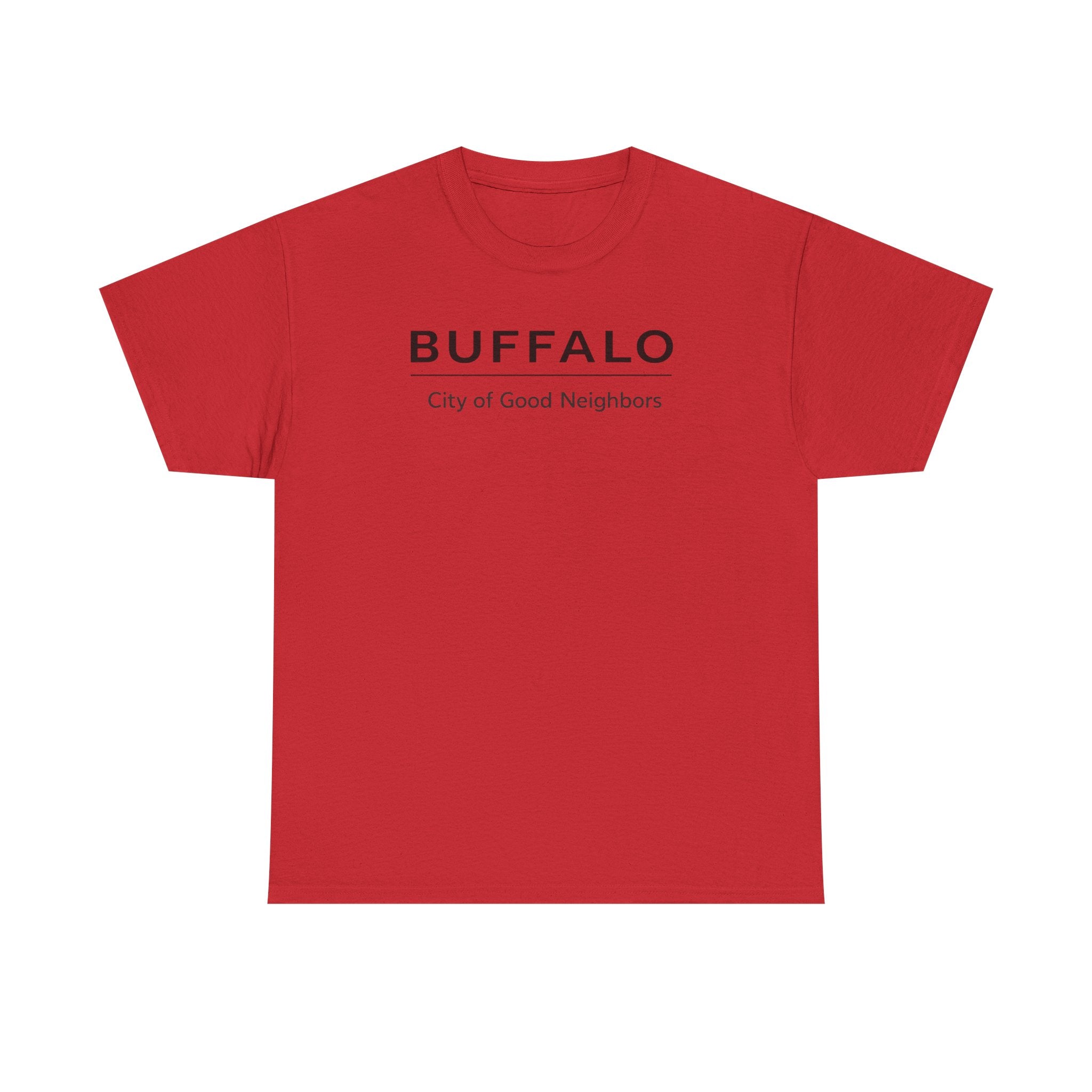 Buffalo City of Good Neighbors T-Shirt | Minimal City Text Tee