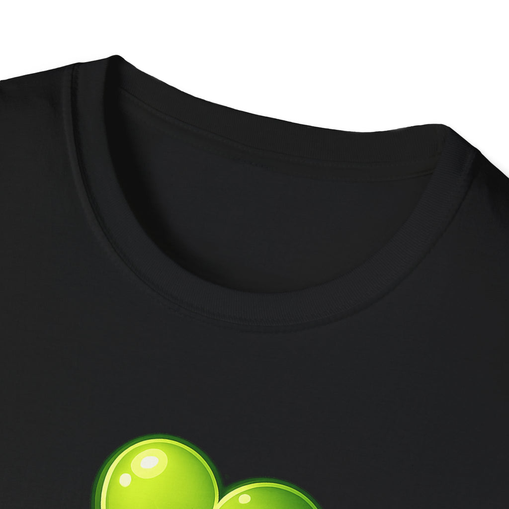 Green Shamrock with heart T-Shirt | Shamrock St. Patrick's Day Tee