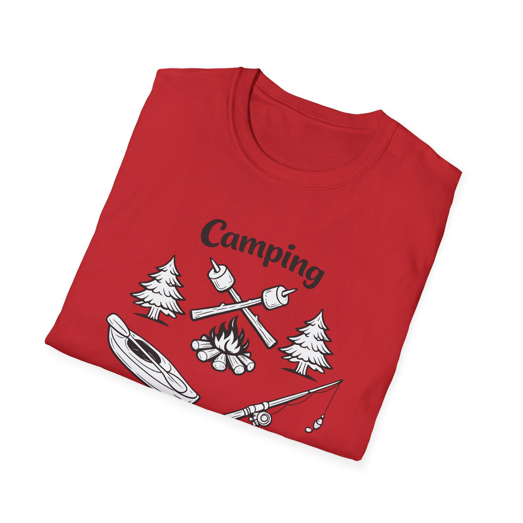 Camping Crew T-Shirt | Camping Icons, Kayak, Campfire, Fishing