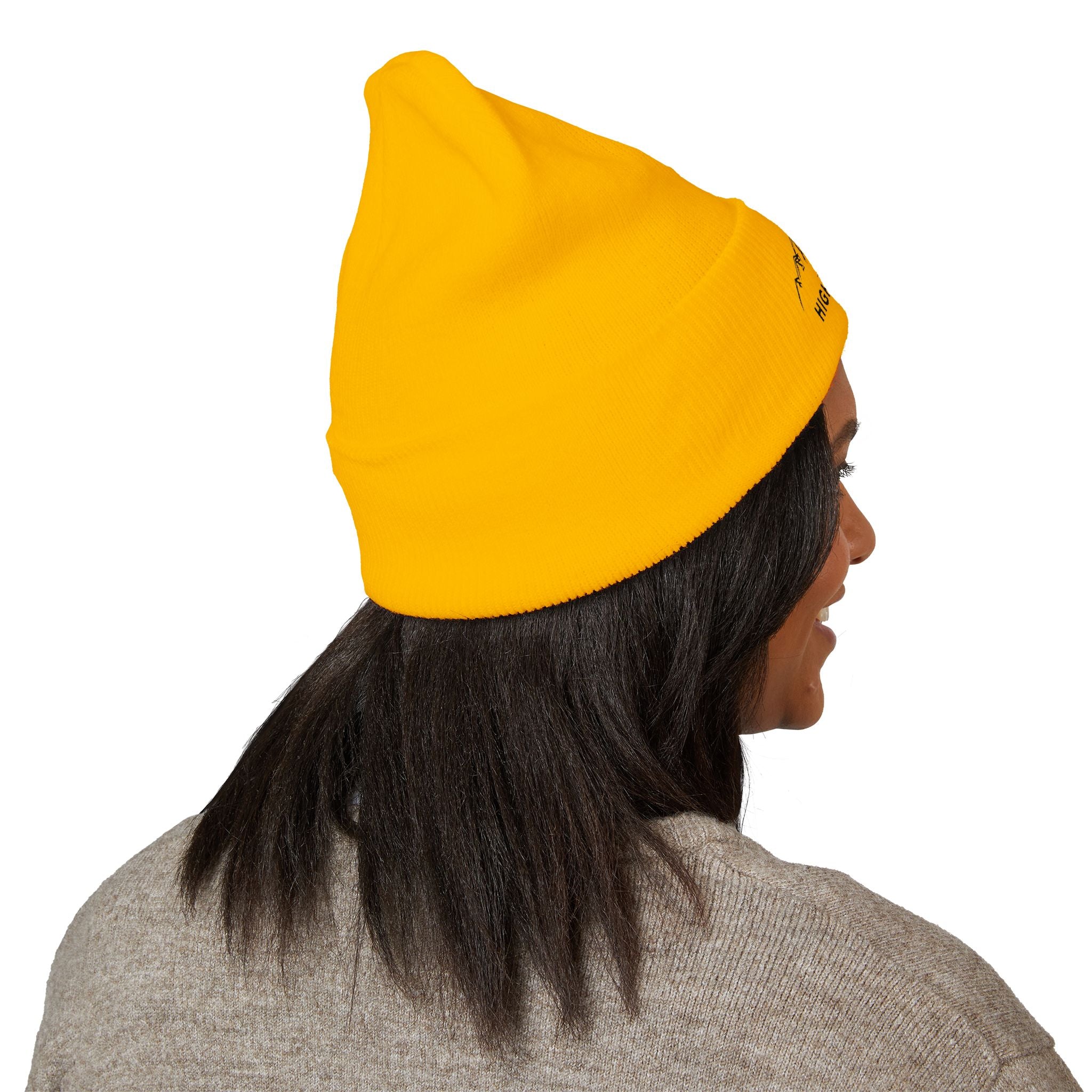 Embroidered Mountain Logo Beanie, Winter Ski Accessories, Outdoor Adventure Hat, Nature Lover Gift, Ski Trip Apparel