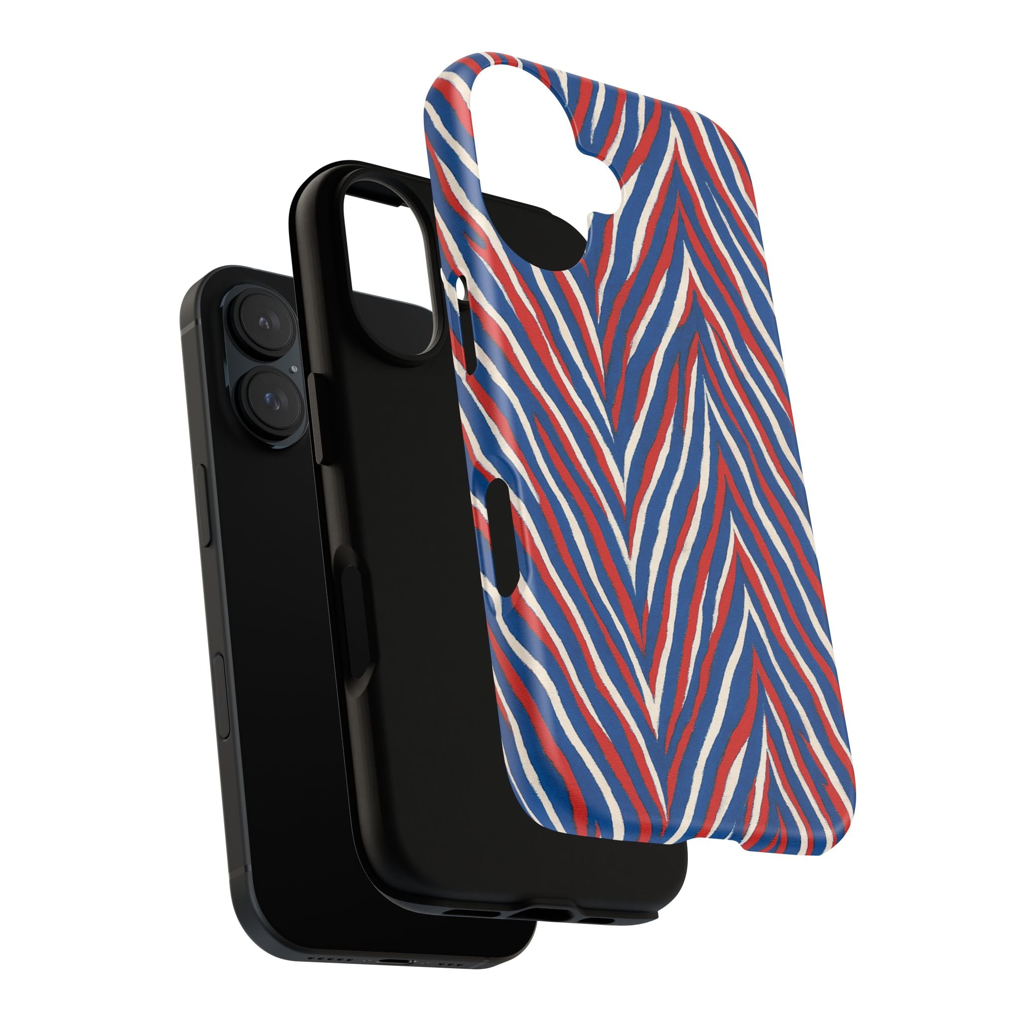 Red White Blue Zebra Stripe Tough Case | Patriotic Phone Cover