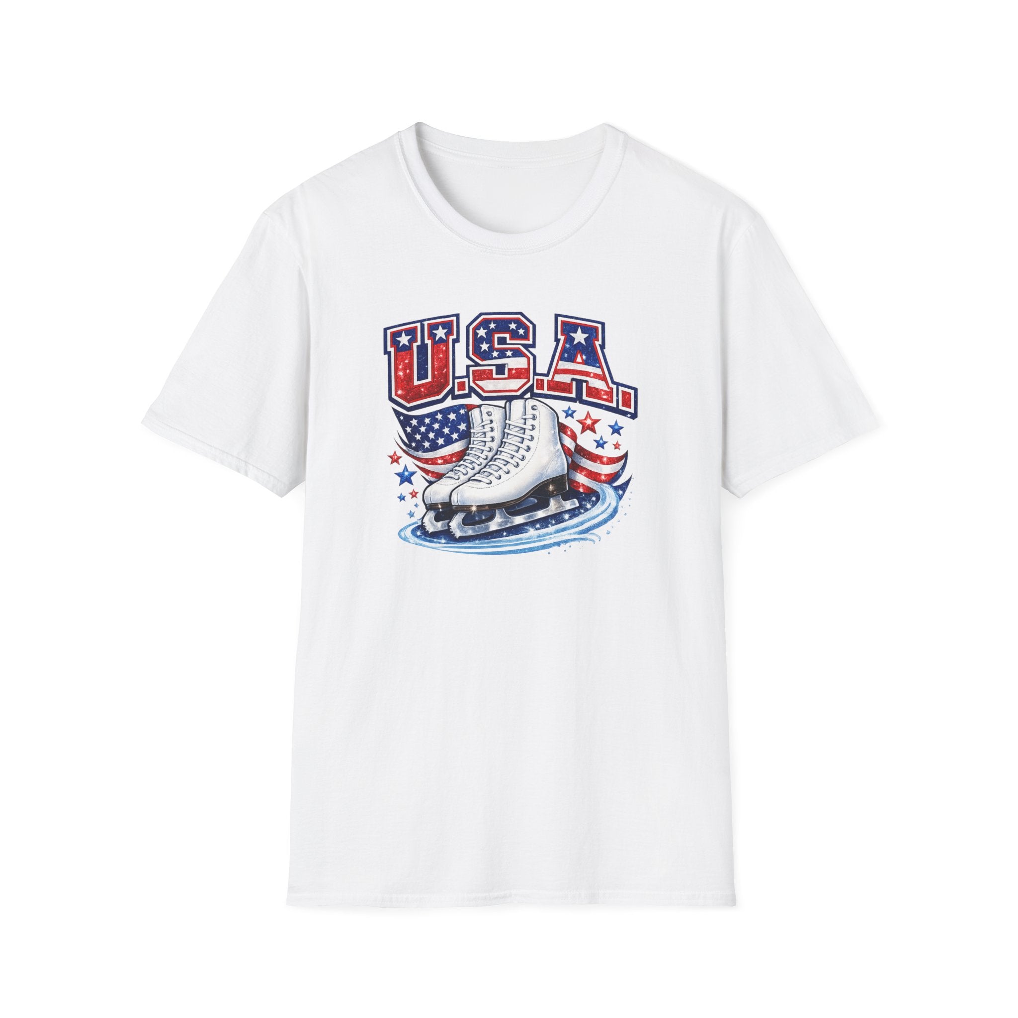 U.S.A. figure skating Unisex Softstyle T-Shirt