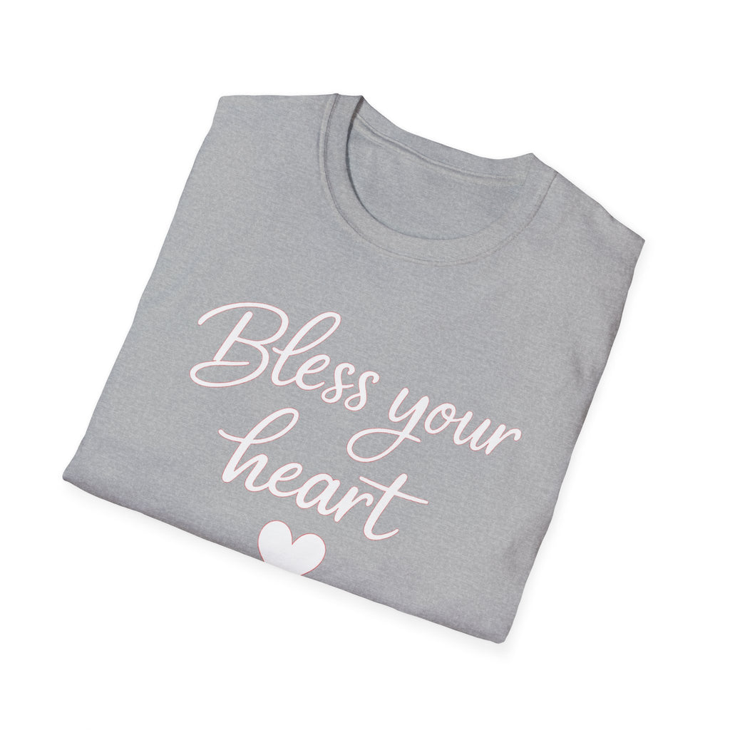 Bless Your Heart T-Shirt | Southern Phrase, Script Heart Design