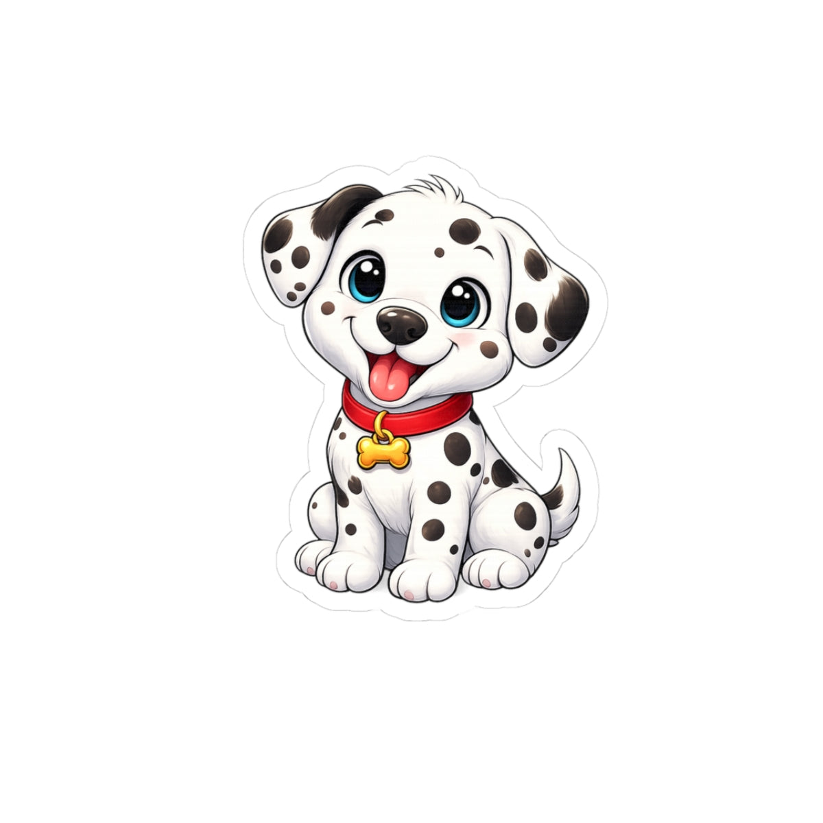 Cute Dalmatian Puppy Sticker Kiss-Cut | Cartoon Dog Vinyl Sticker