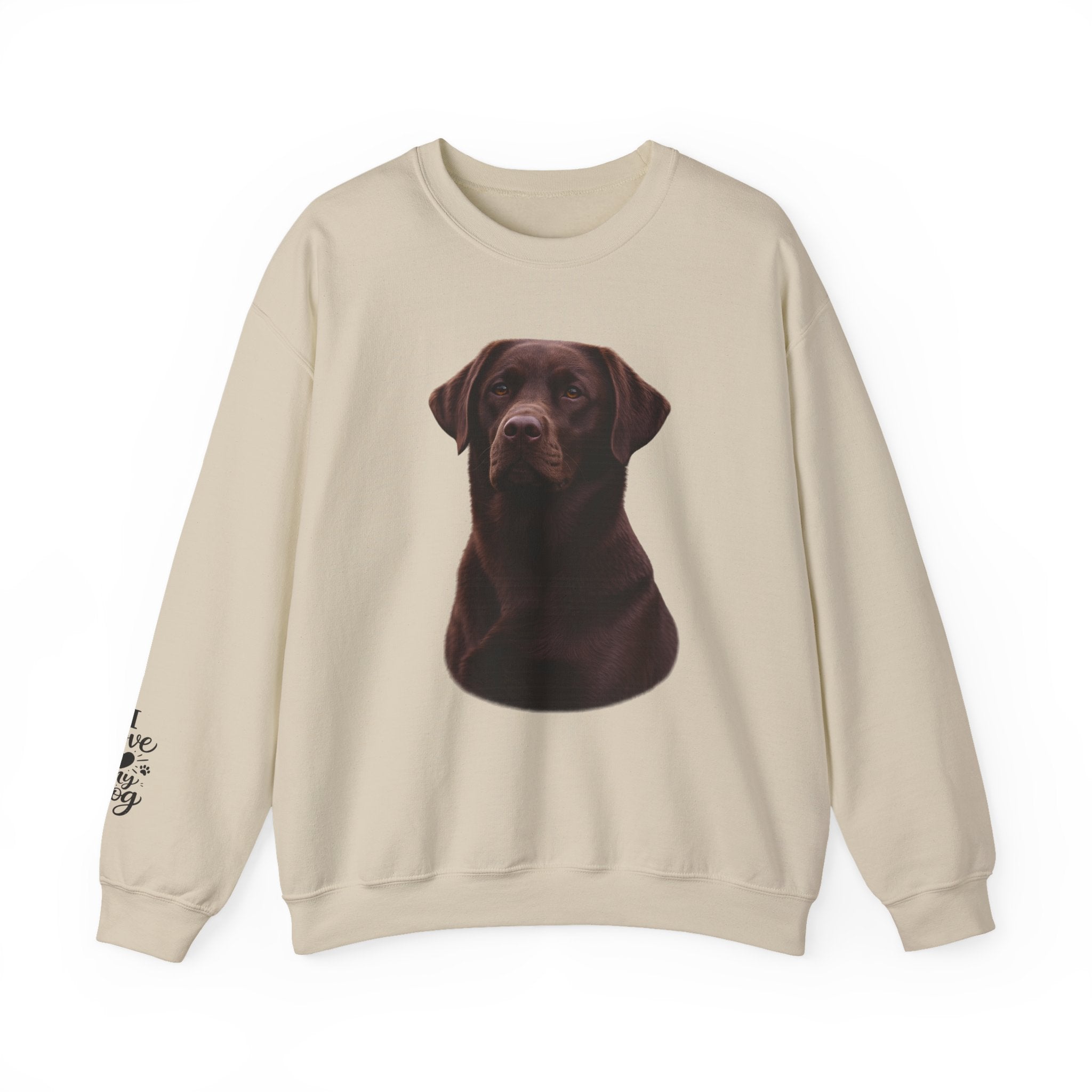 Chocolate Labrador Portrait Sweatshirt | Dog Face Crewneck