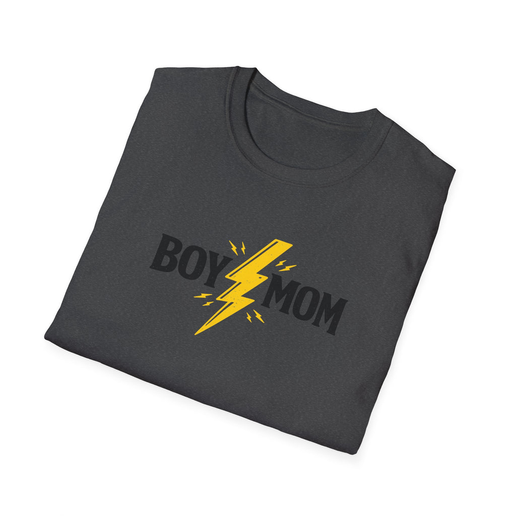 Boy Mom Lightning T-Shirt — Graphic Mom Tee for Proud Boys’ Moms