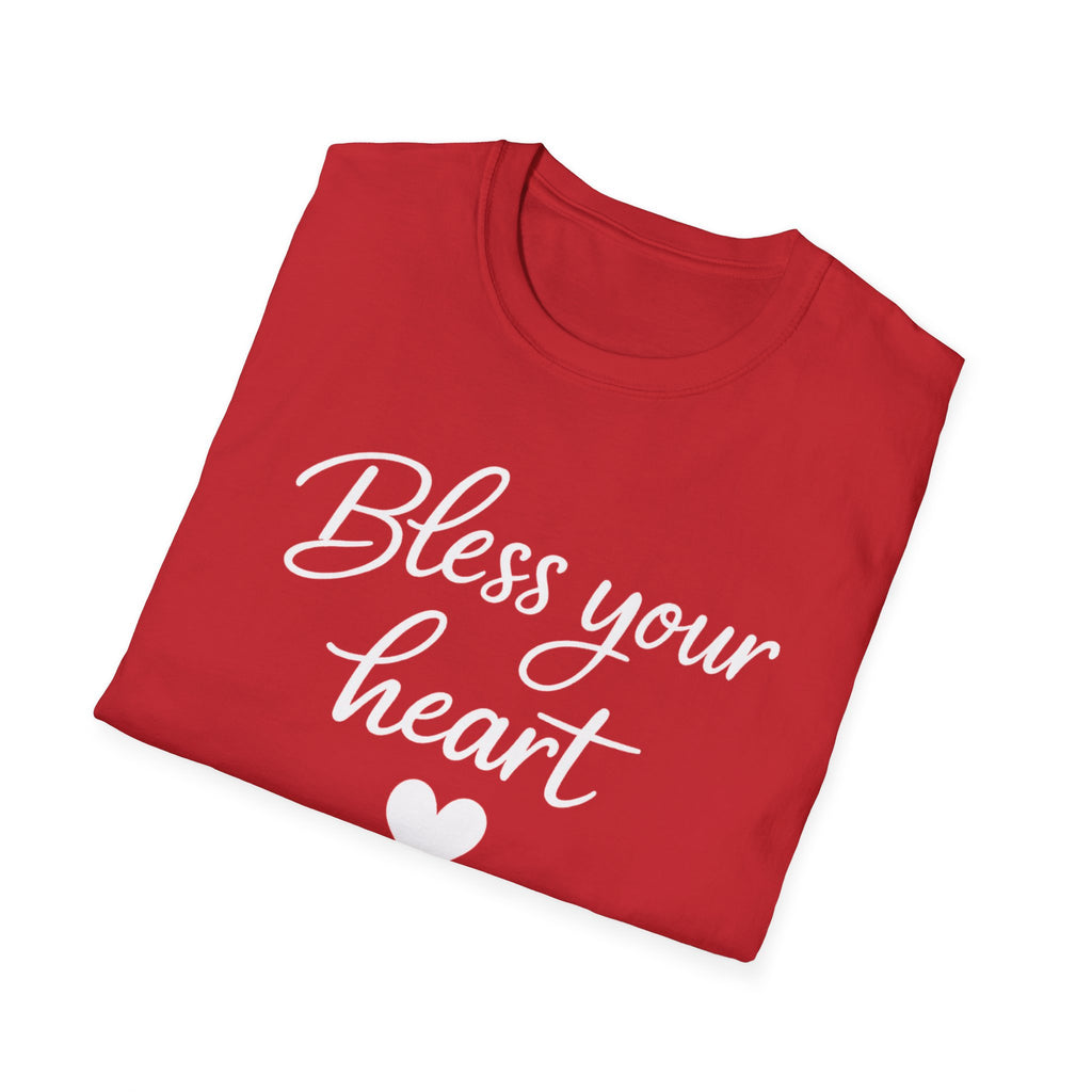 Bless Your Heart T-Shirt | Southern Phrase, Script Heart Design