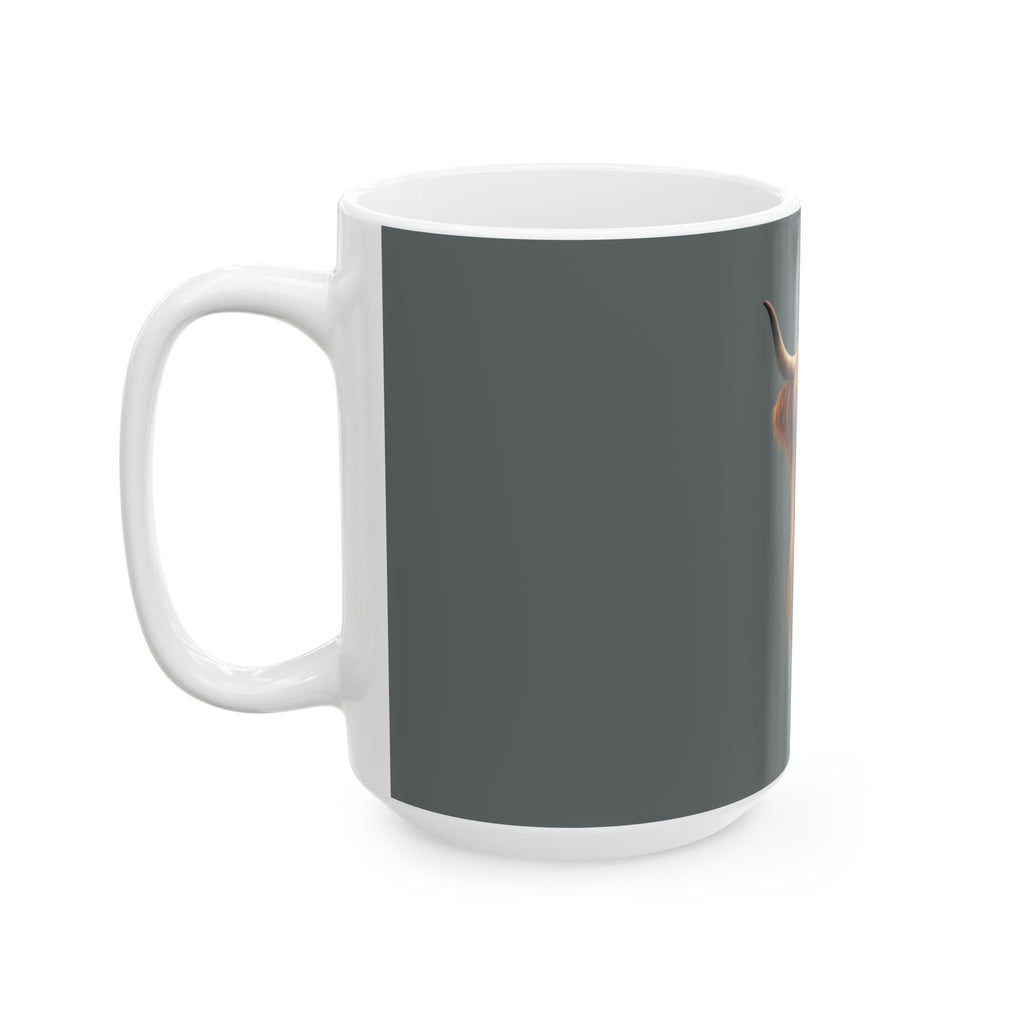 Highland Cow Head Mug | Ceramic Coffee Mug