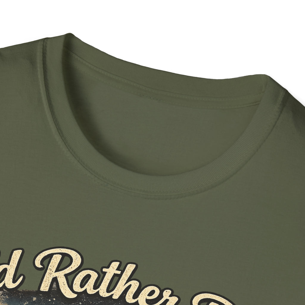 I'd Rather Be Camping T-Shirt | Mountain Forest Sunset Camping Shirt