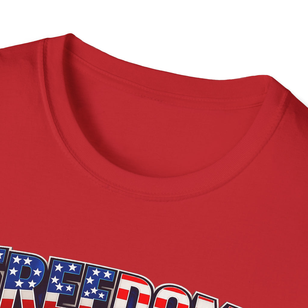 Freedom Flag T-Shirt — Patriotic USA Stars & Stripes Tee for 4th of July
