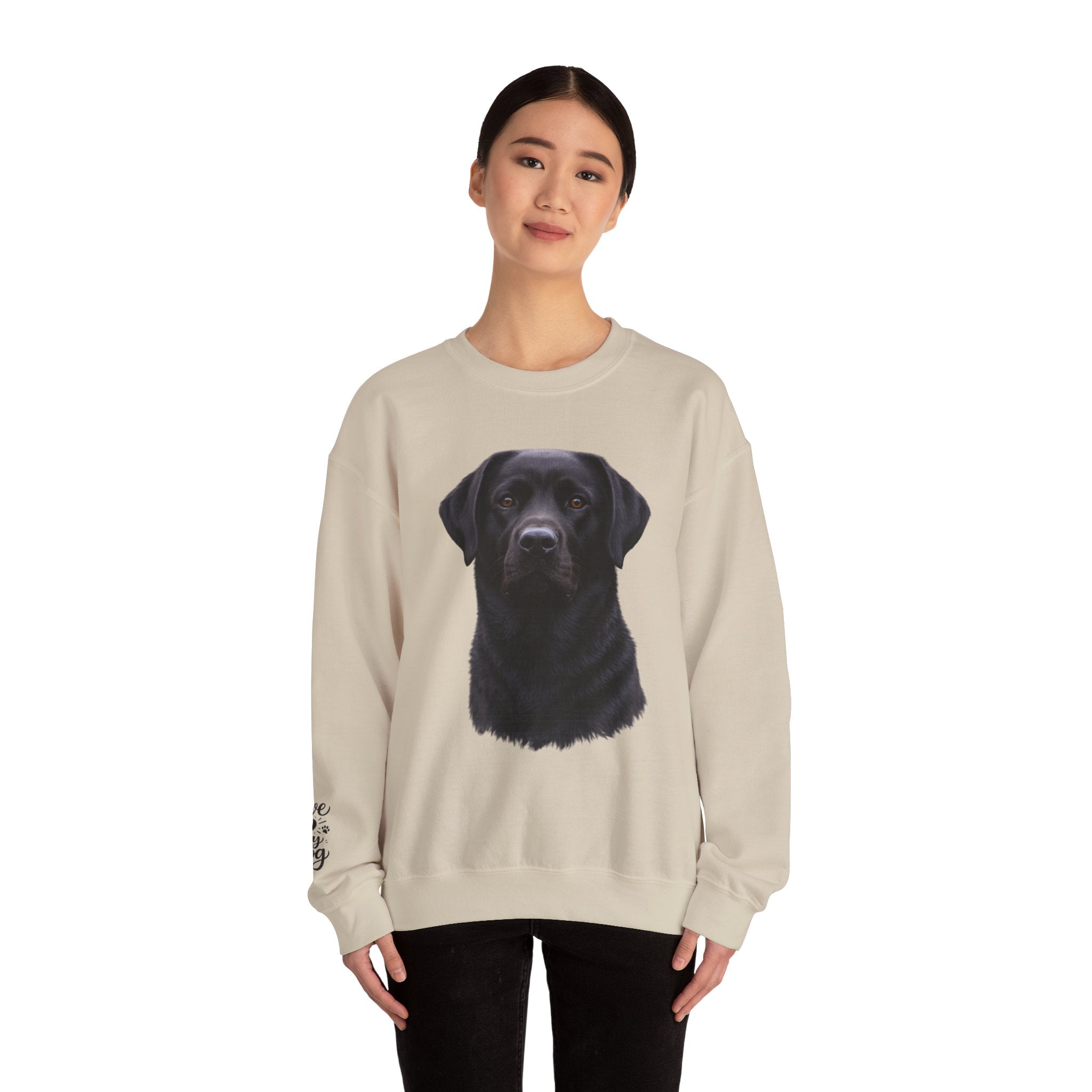 Black Labrador Portrait Sweatshirt | Dog Face Crewneck